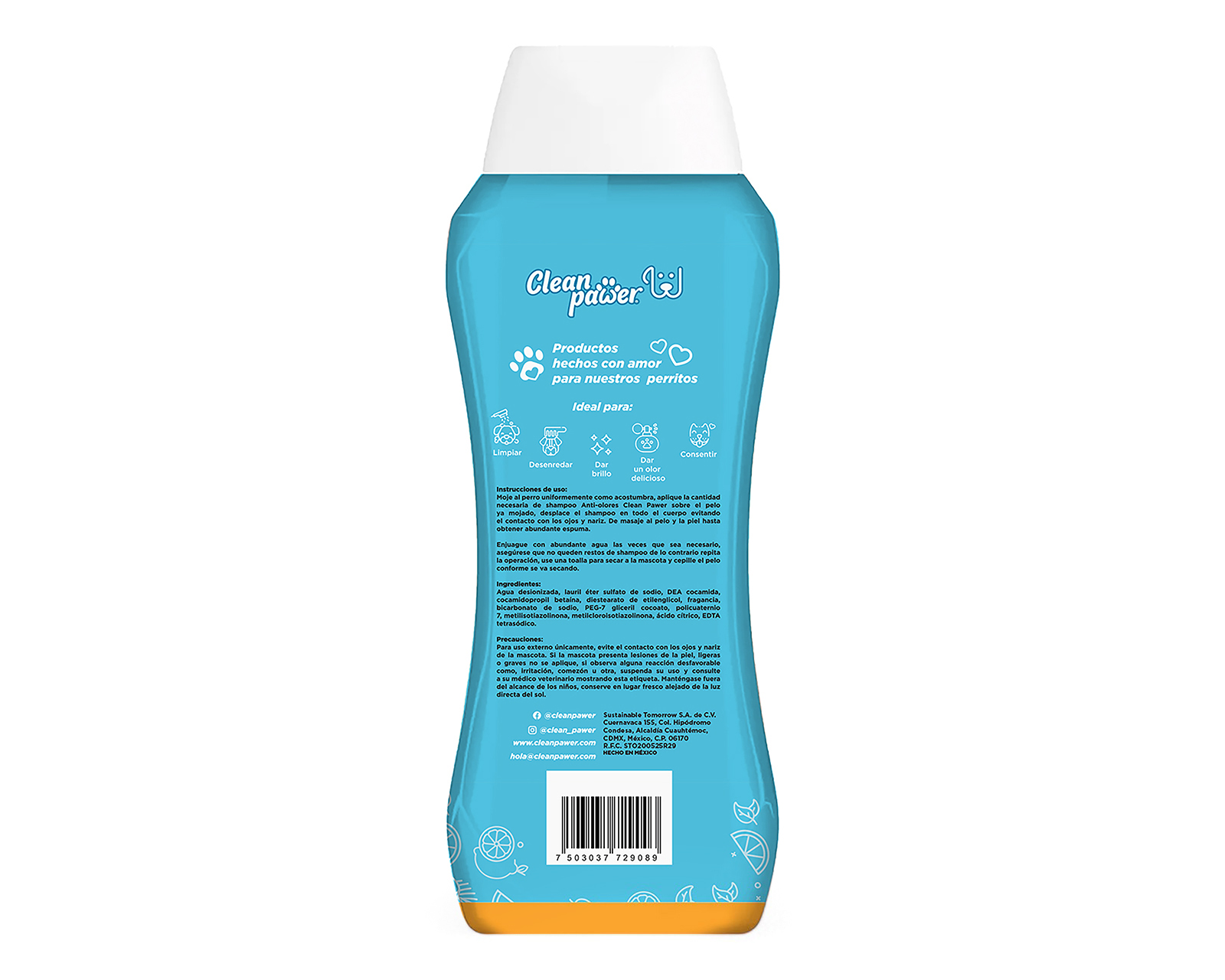 Foto 3 pulgar | Foto 2 | Shampoo para Mascota Clean Pawer Anti-Olores 700 ml