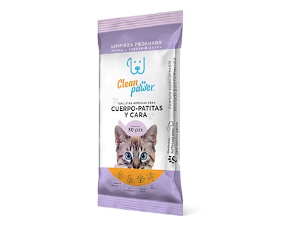 Foto 3 | Foto 3 | Toallitas Húmedas para Mascota Clean Pawer Cuerpo Patitas y Cara 30 Piezas