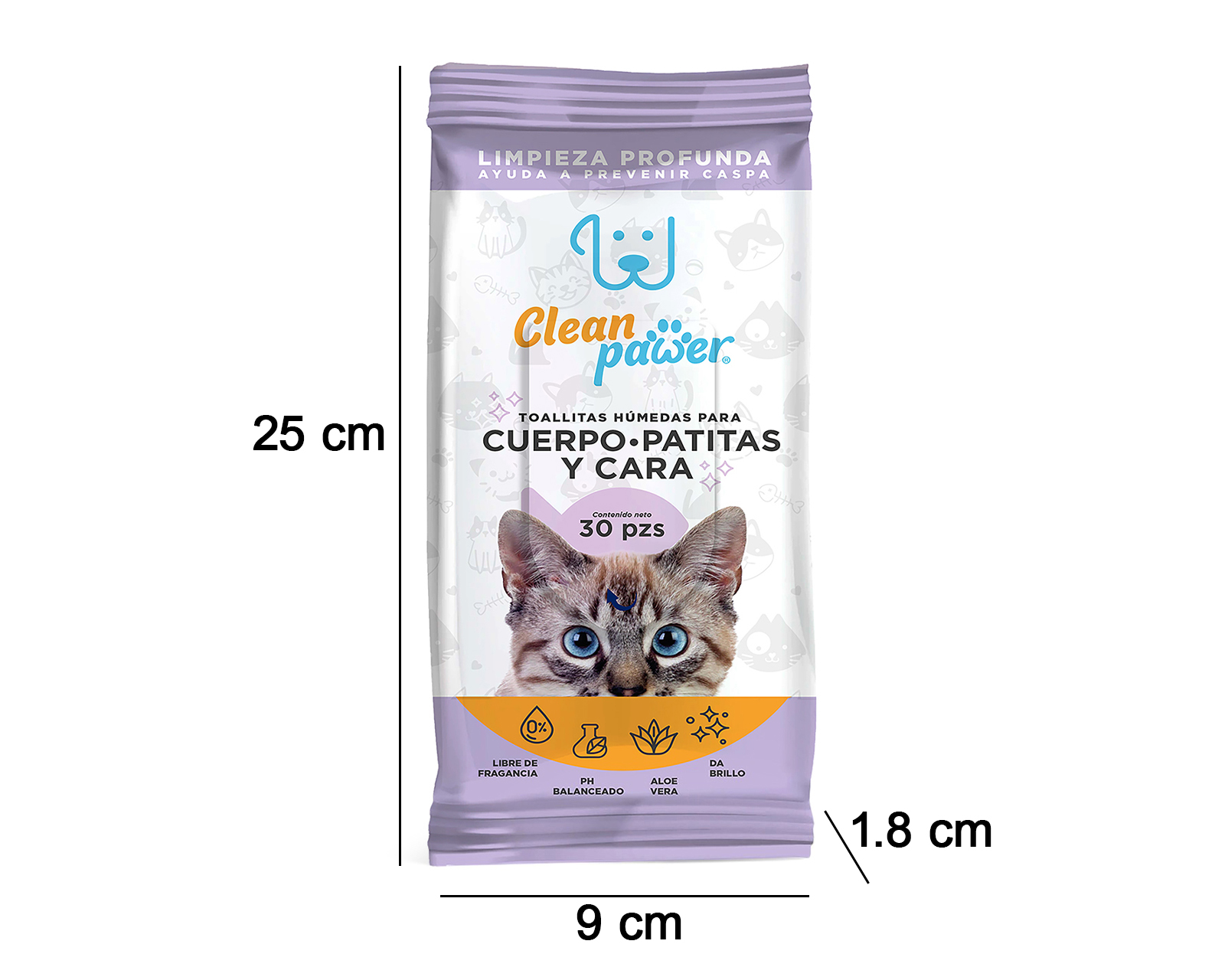 Foto 5 pulgar | Foto 4 | Toallitas Húmedas para Mascota Clean Pawer Cuerpo Patitas y Cara 30 Piezas