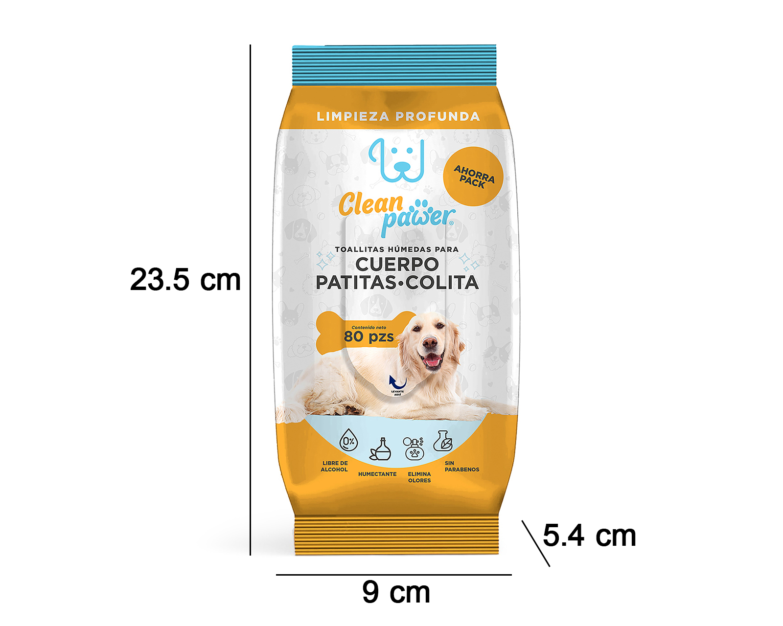 Foto 5 pulgar | Foto 4 | Toallitas Húmedas para Mascota Clean Pawer Cuerpo Patitas y Colita 80 Piezas