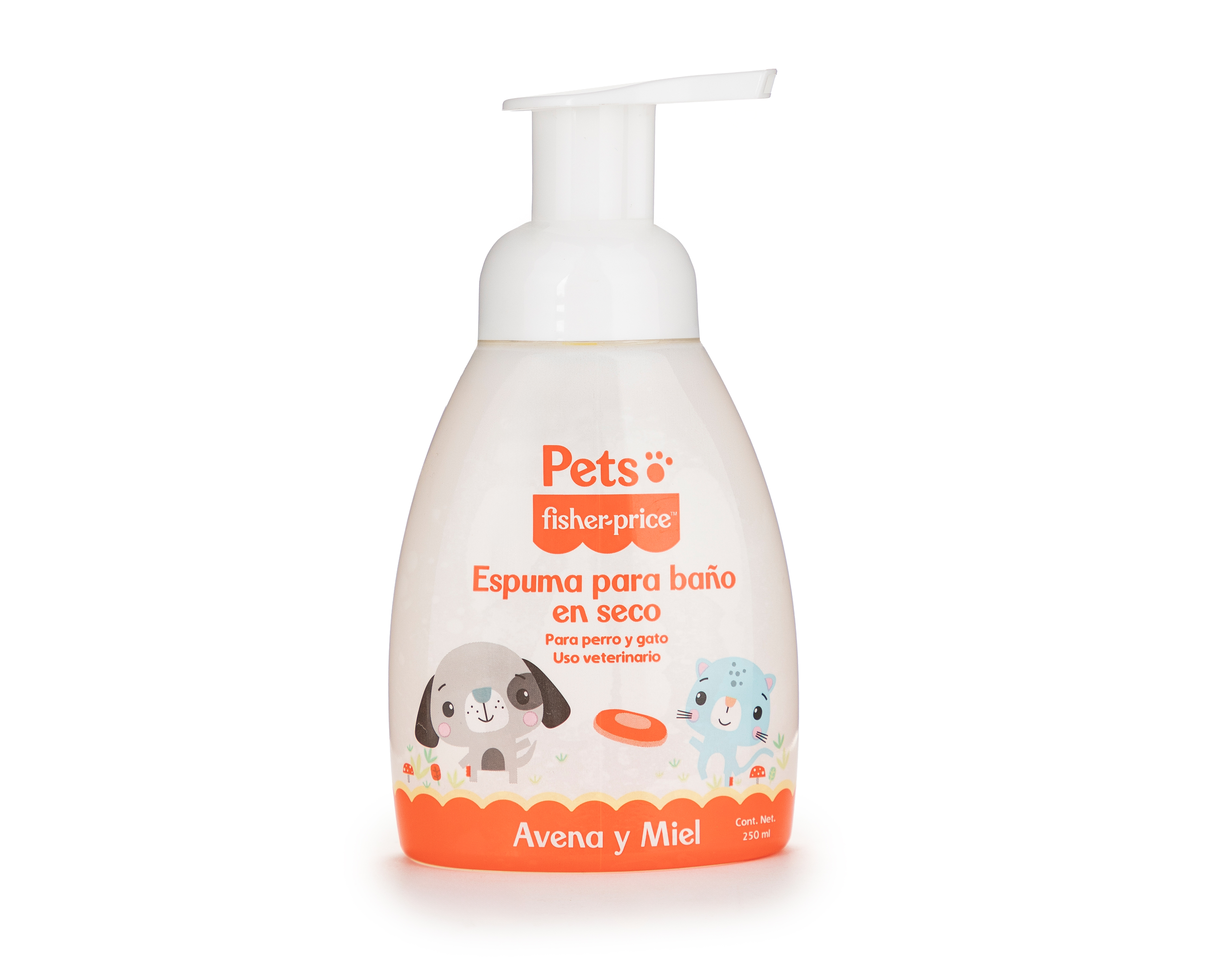 Espuma para Baño de Mascota en Seco Fisher-Price Avena y Miel 250 ml