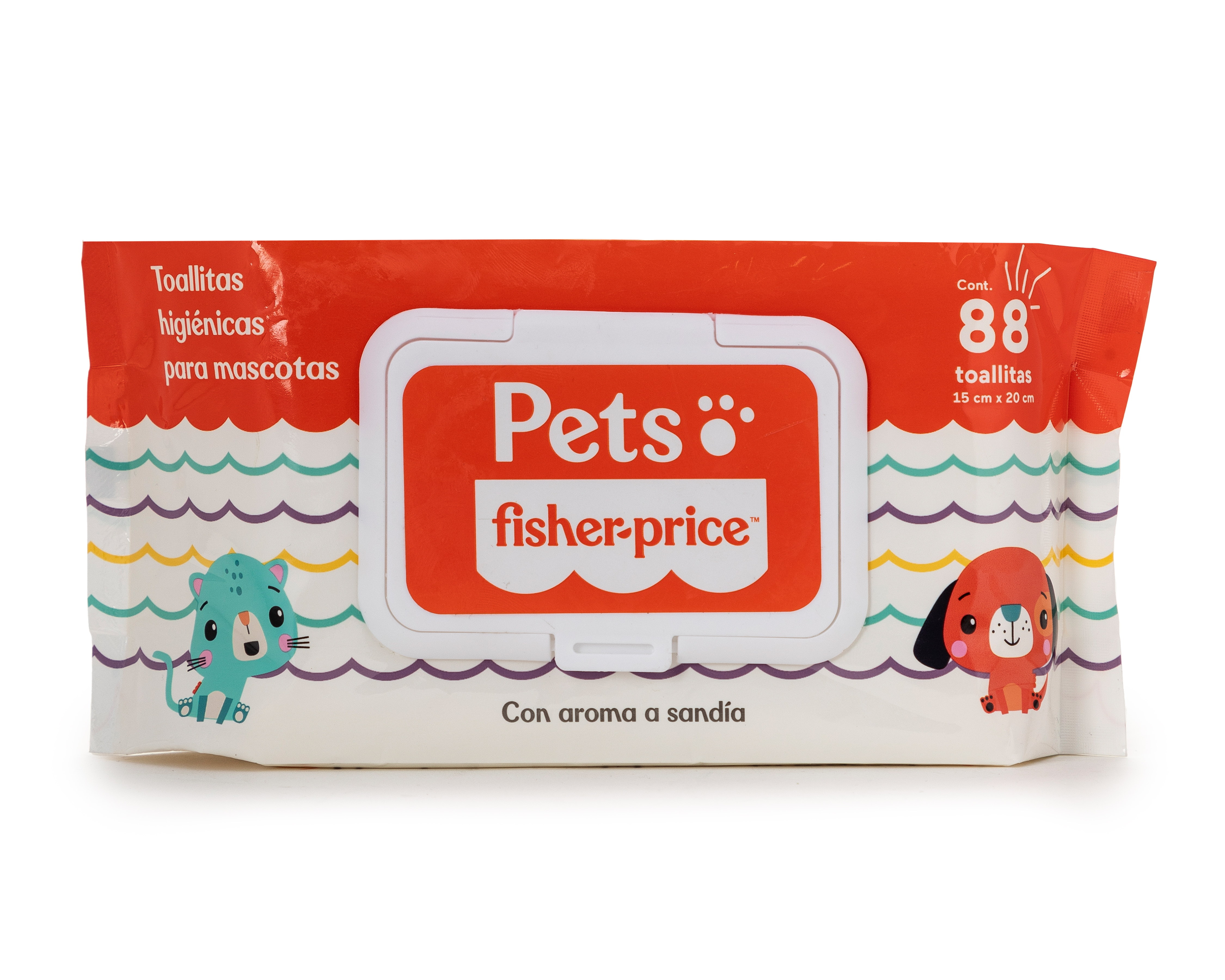 Toallitas Húmedas para Mascota Fisher-Price Aroma a Sandía 88 Piezas