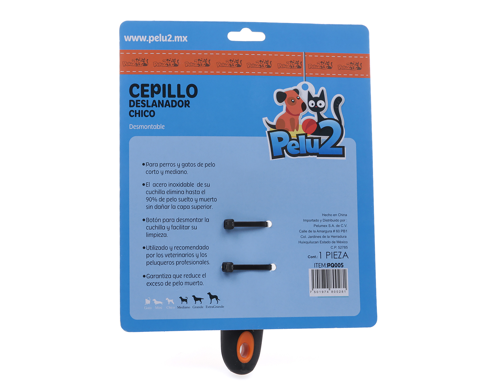 Foto 4 | Foto 4 | Cepillo para Perro Pelu2 Deslanador