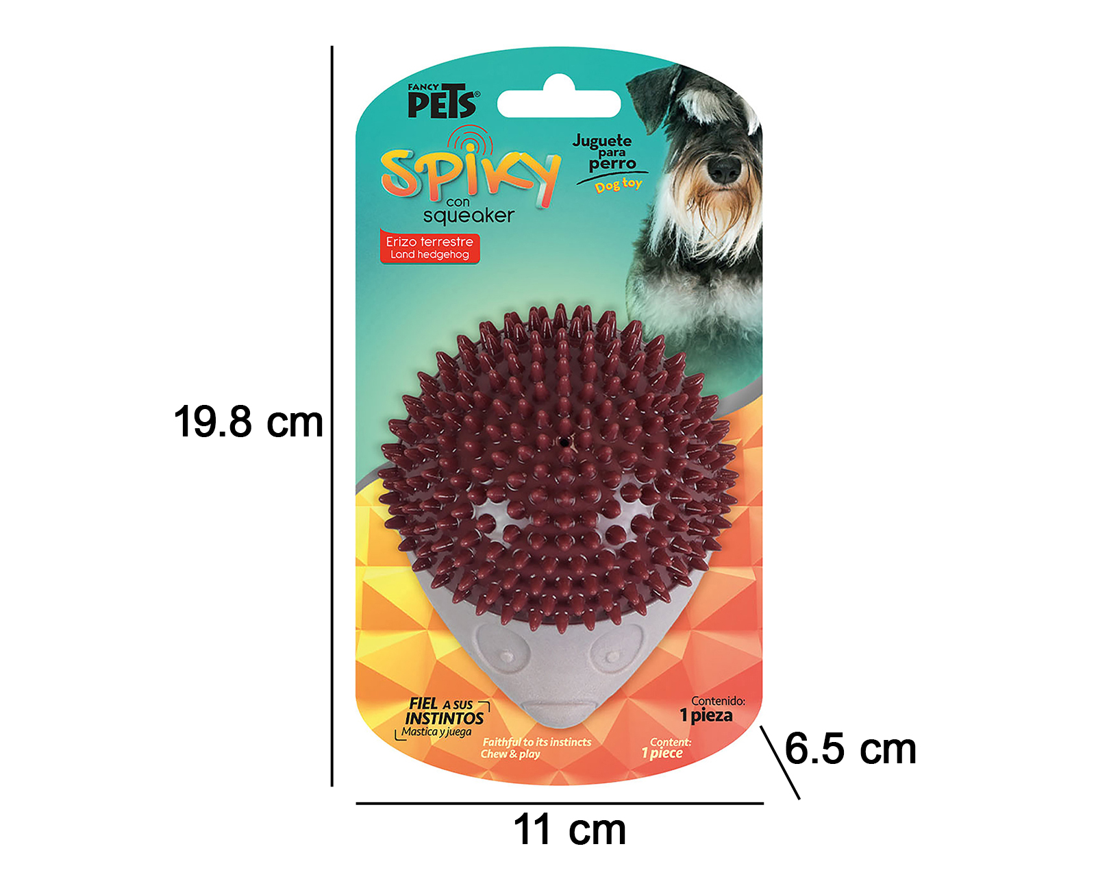 Foto 7 pulgar | Foto 6 | Juguete para Perro Fancy Pets Erizo Terrestre con Squeaker