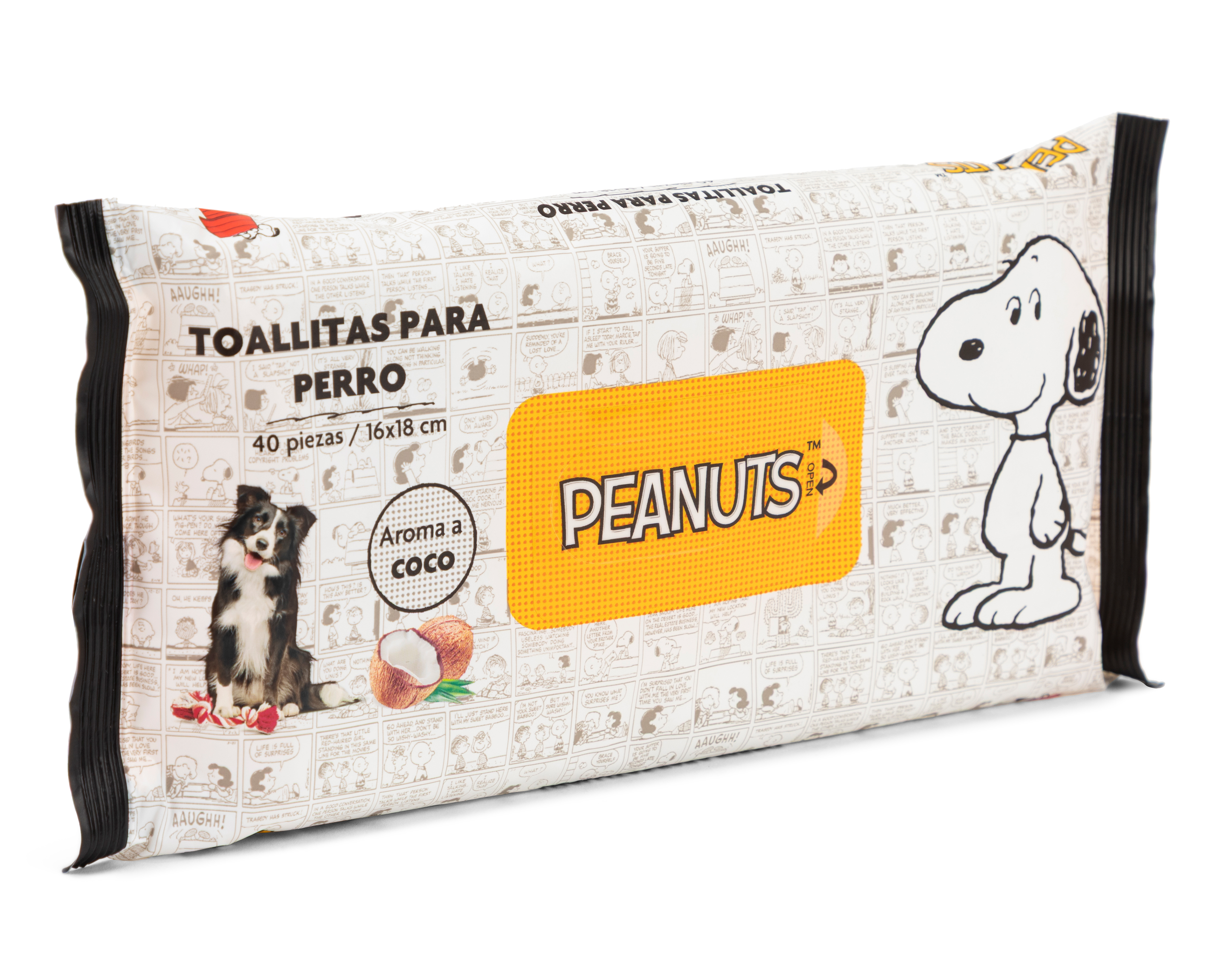 Foto 4 pulgar | Foto 3 | Toallitas Húmedas Peanuts para Perro 40 Piezas