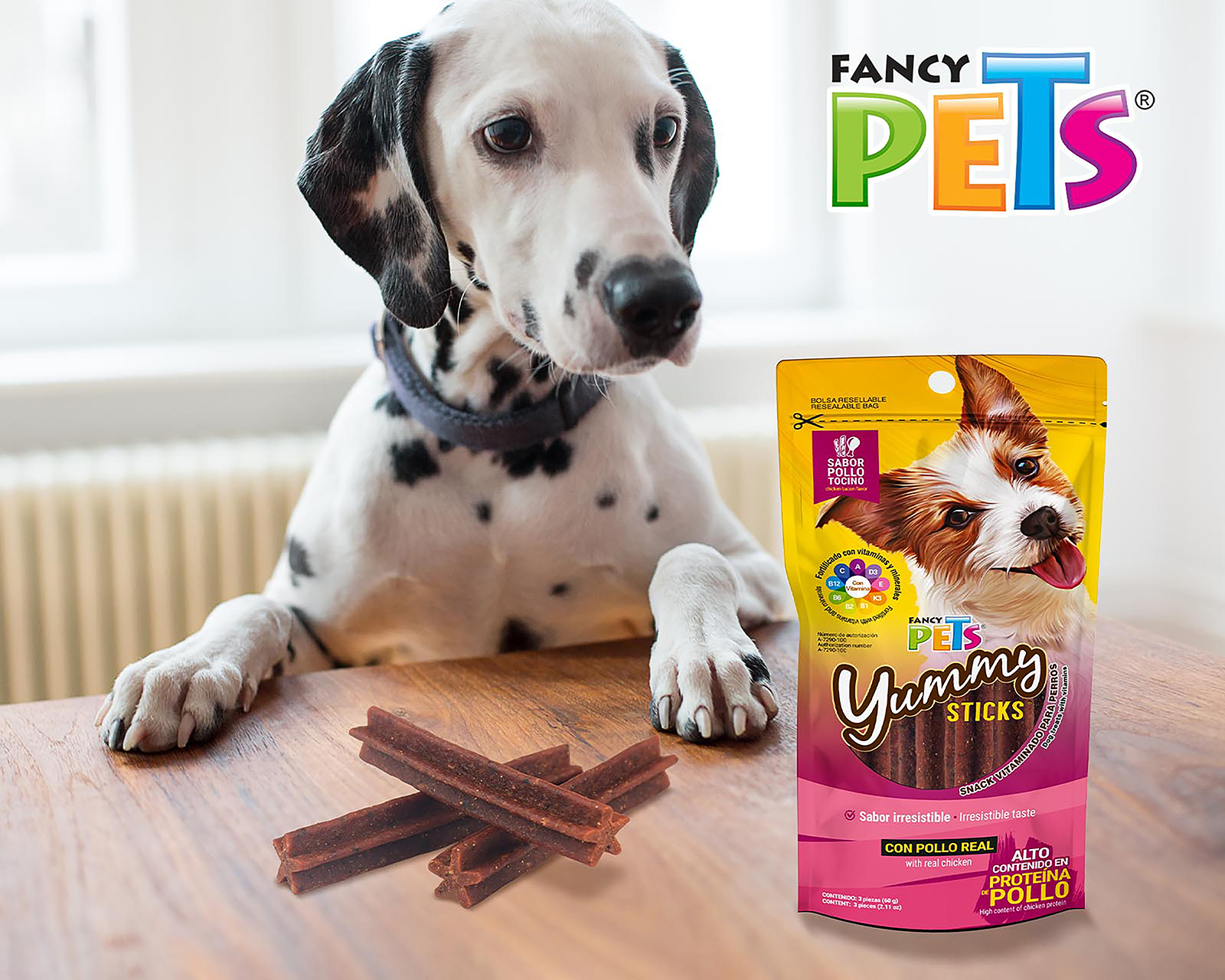 Foto 5 pulgar | Foto 4 | Snack Yummy Sticks para Perro Fancy Pets 60 g