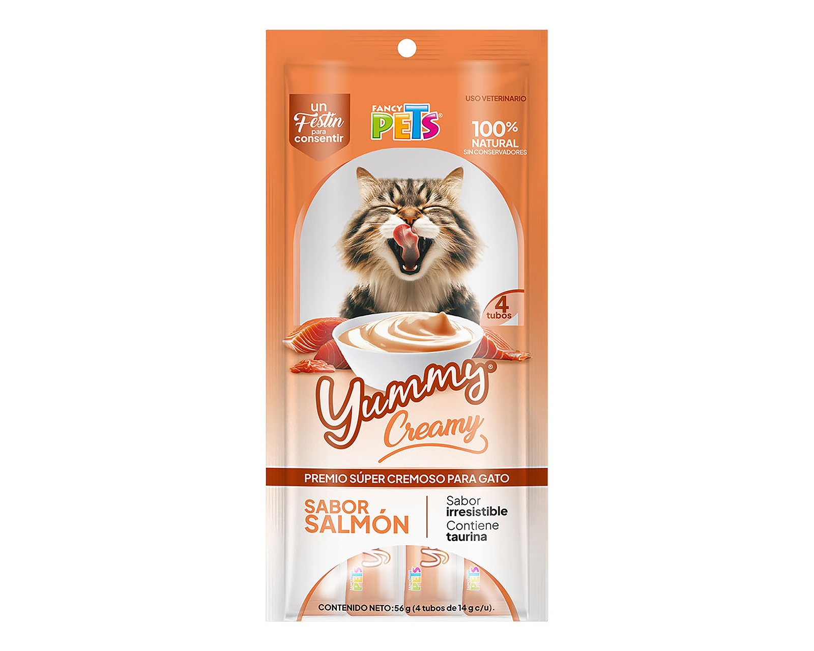 Snack Yummy Creamy para Gato Fancy Pets 56g