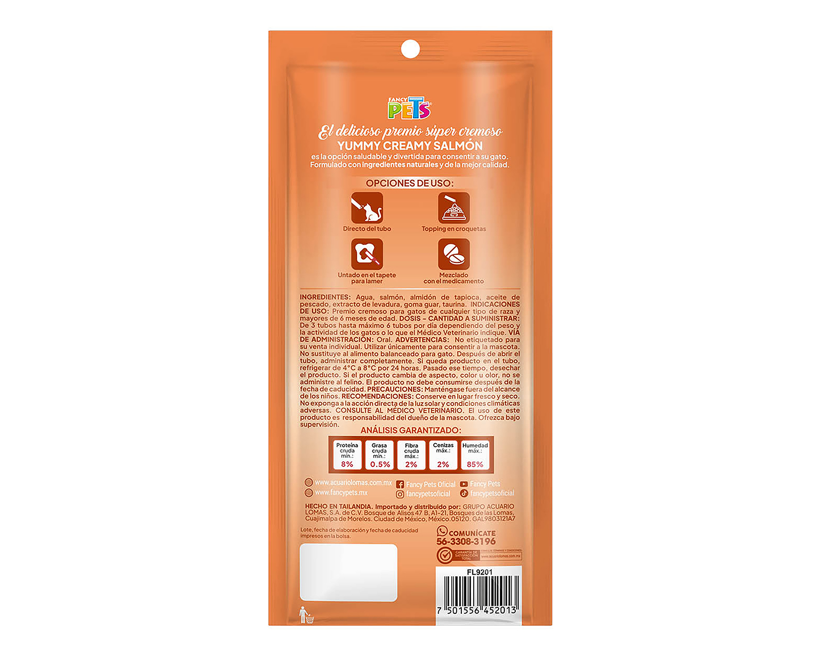 Foto 3 pulgar | Foto 2 | Snack Yummy Creamy para Gato Fancy Pets 56g