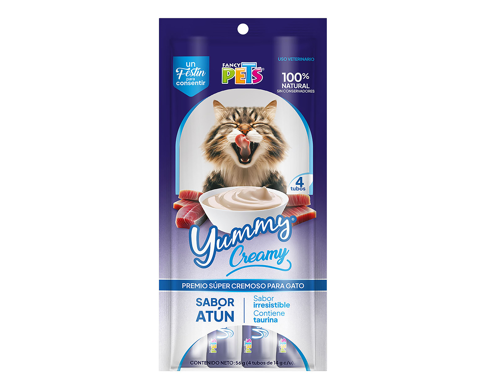 Foto 2 pulgar | Foto 1 | Premio para Gato Fancy Pets Adulto 4 Piezas