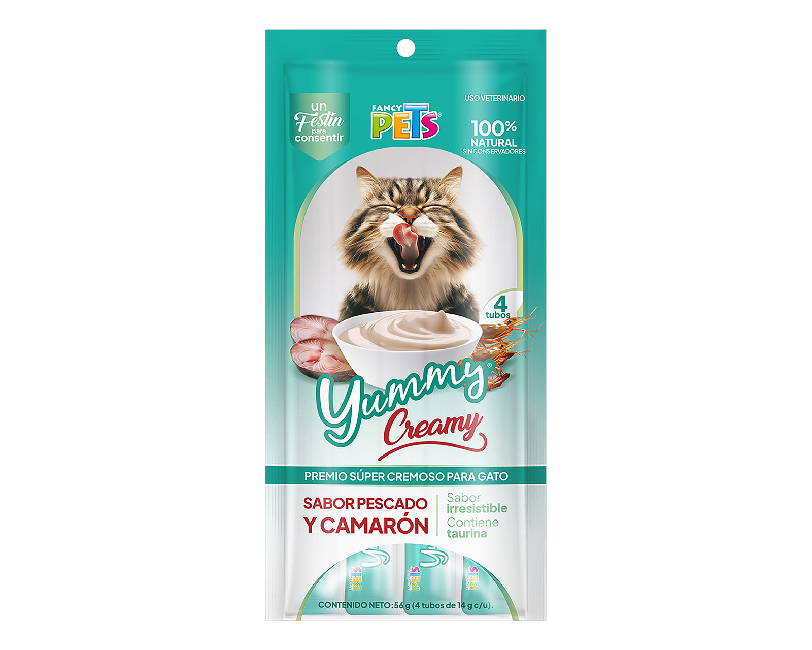 Foto 2 pulgar | Foto 1 | Premio para Gato Fancy Pets Adulto 4 Piezas