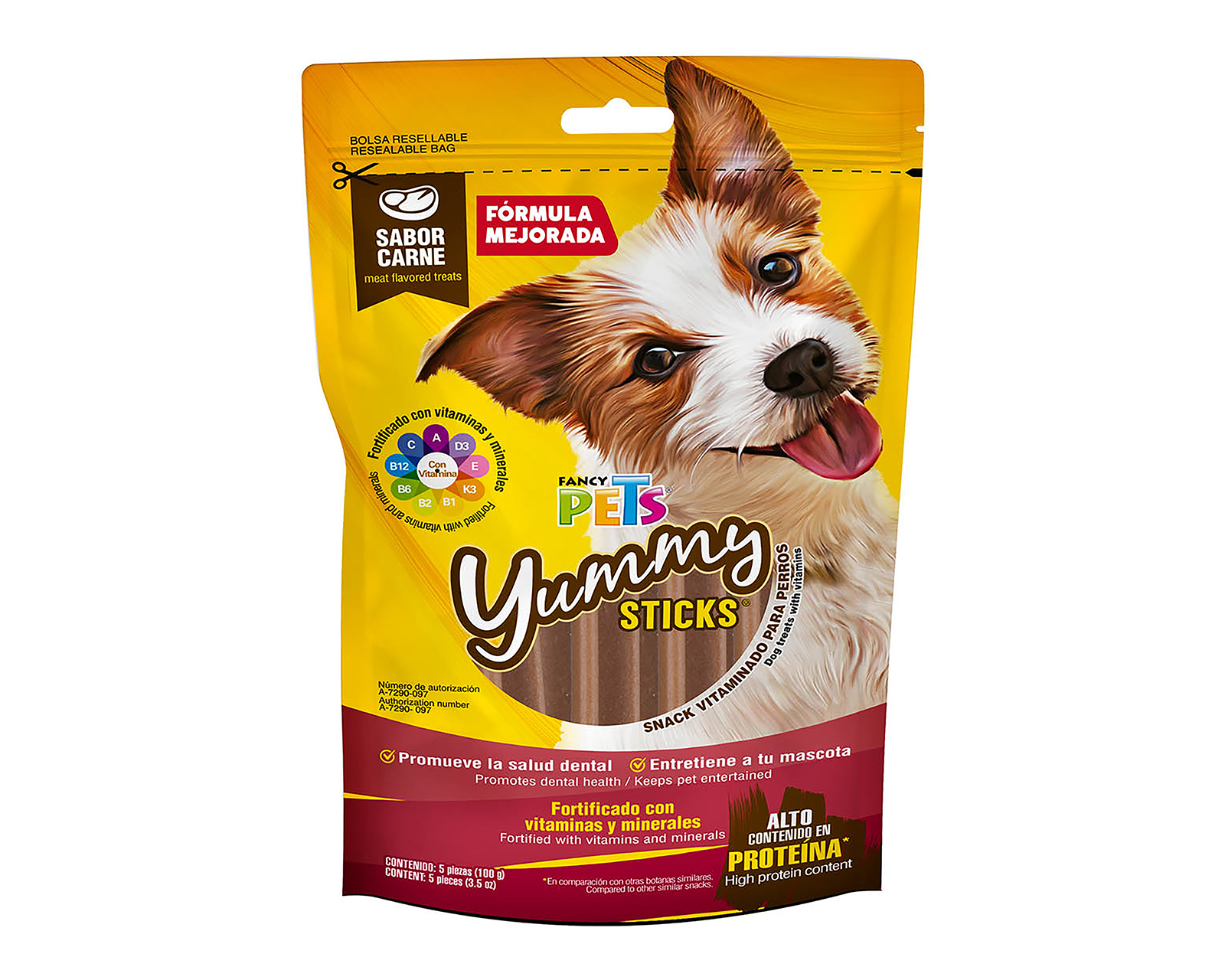 Foto 2 pulgar | Foto 1 | Snack Yummy Sticks para Perro Fancy Pets 100 g