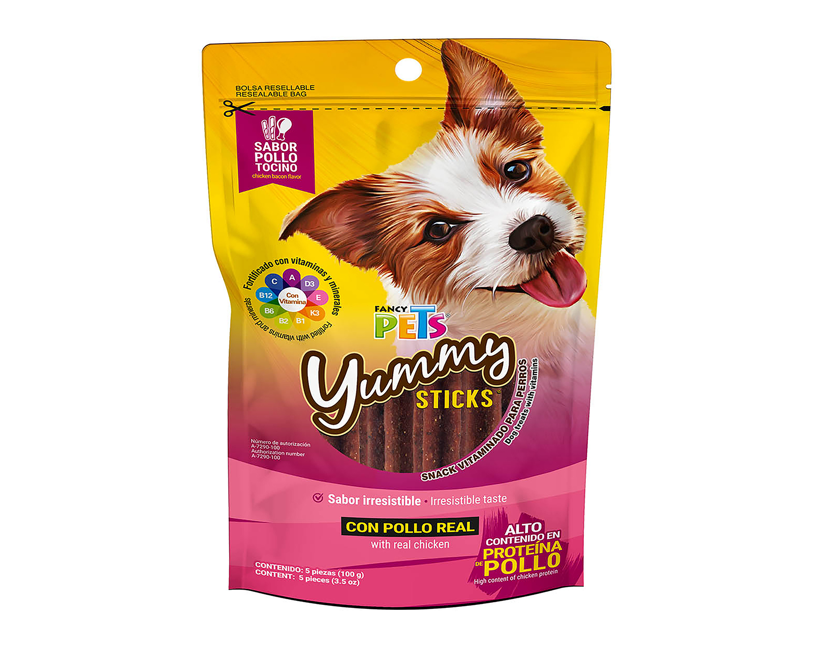 Snack Yummy Sticks para Perro Fancy Pets 100 g