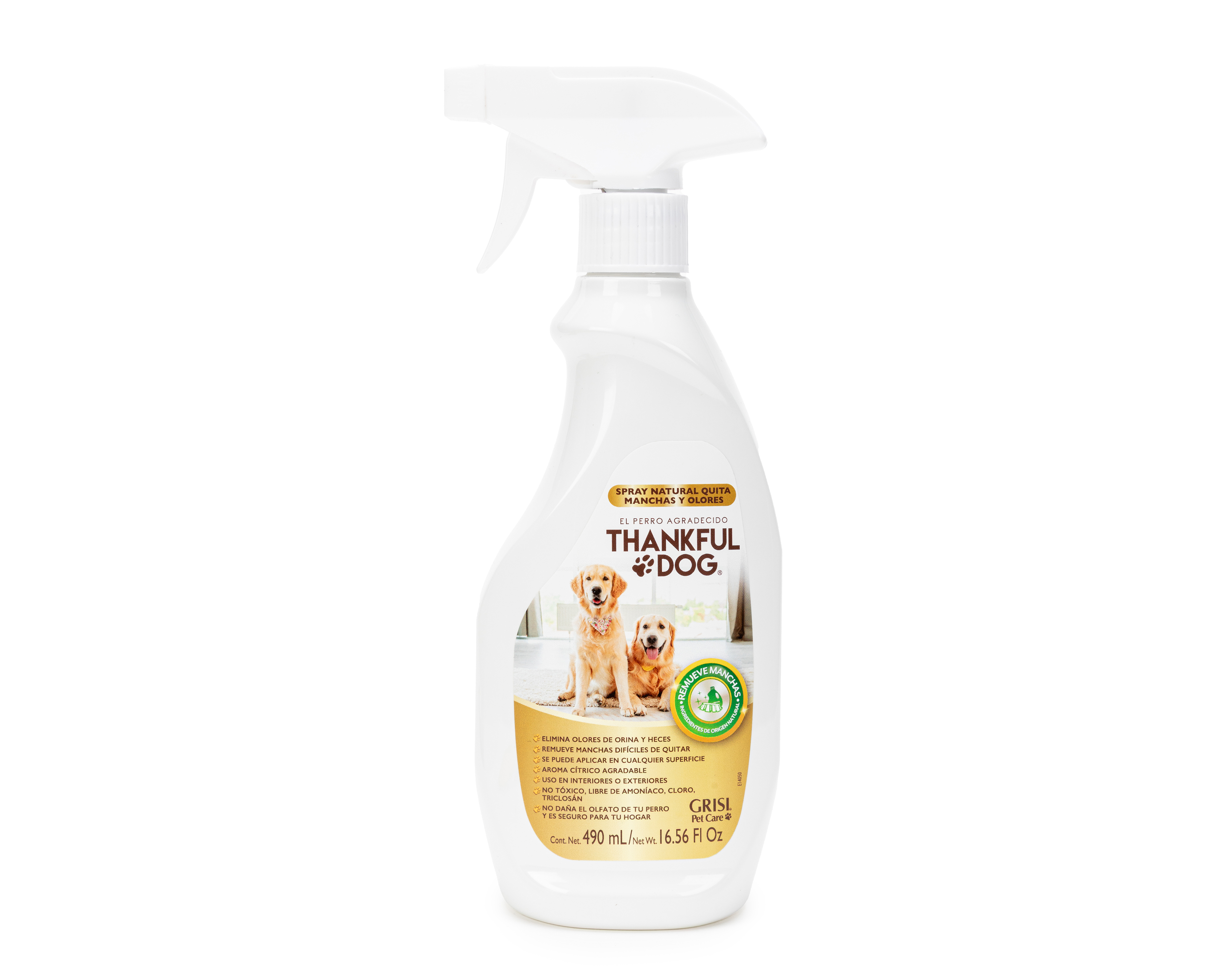 Foto 2 pulgar | Foto 1 | Spray Eliminador de Manchas y Olores Grisi Thankful Dog 490 ml