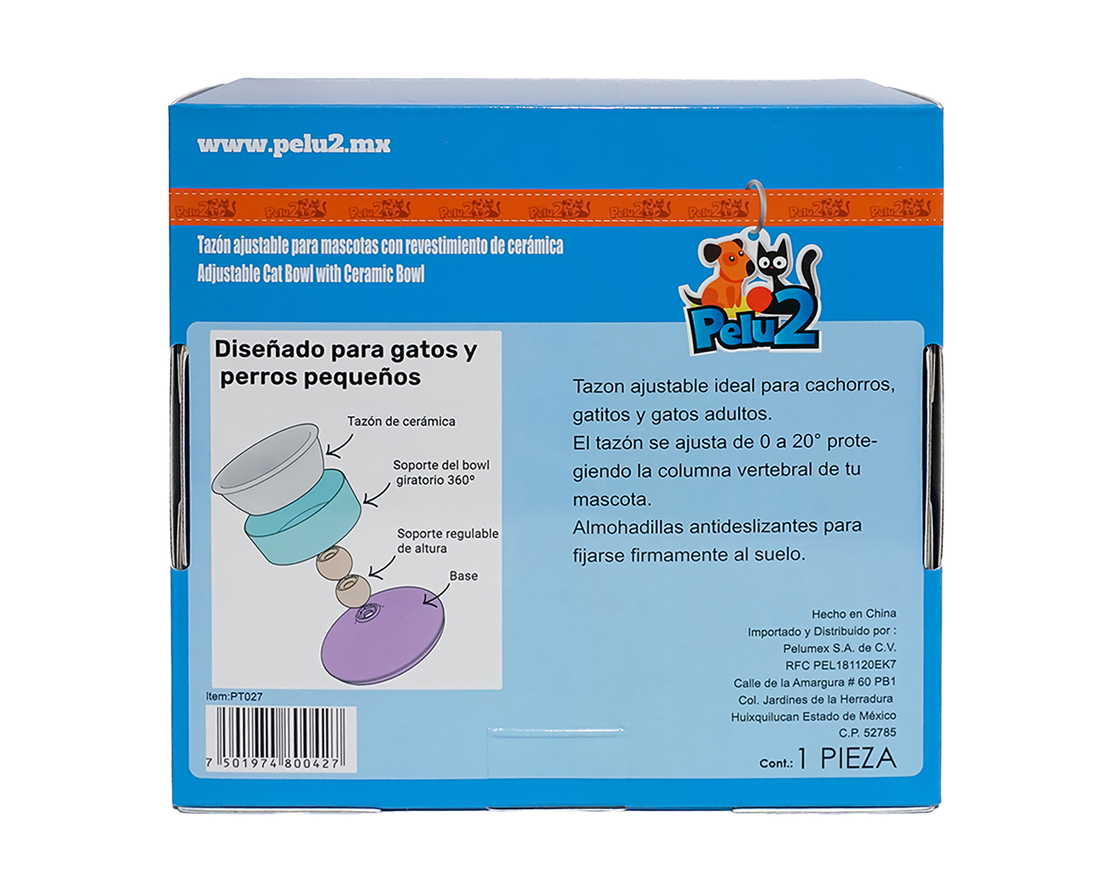 Foto 5 pulgar | Foto 4 | Tazón para Mascota Pelu2 400 ml