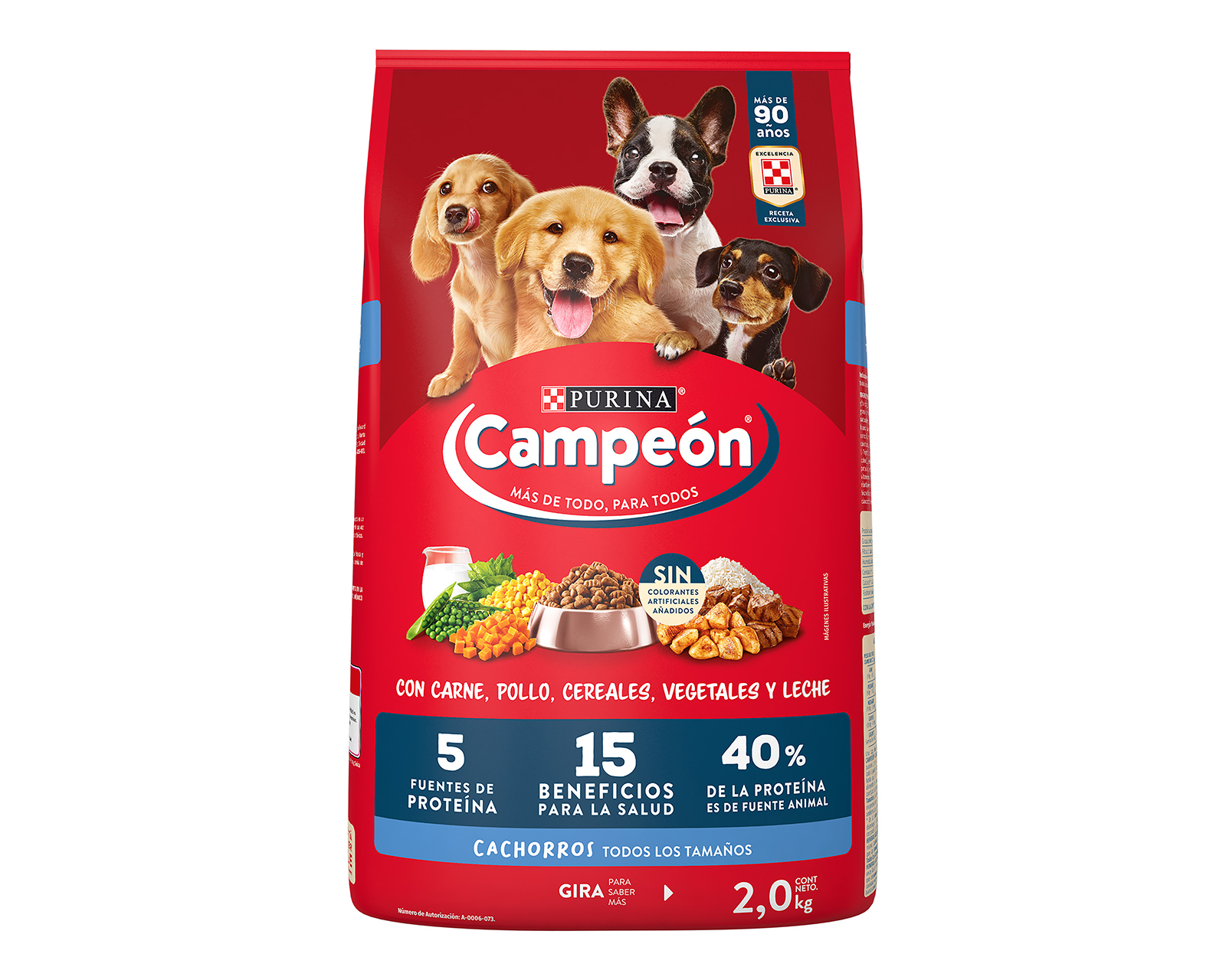 Foto 2 pulgar | Foto 1 | Alimento para Perro Purina Campeón Cachorro 2 Kg