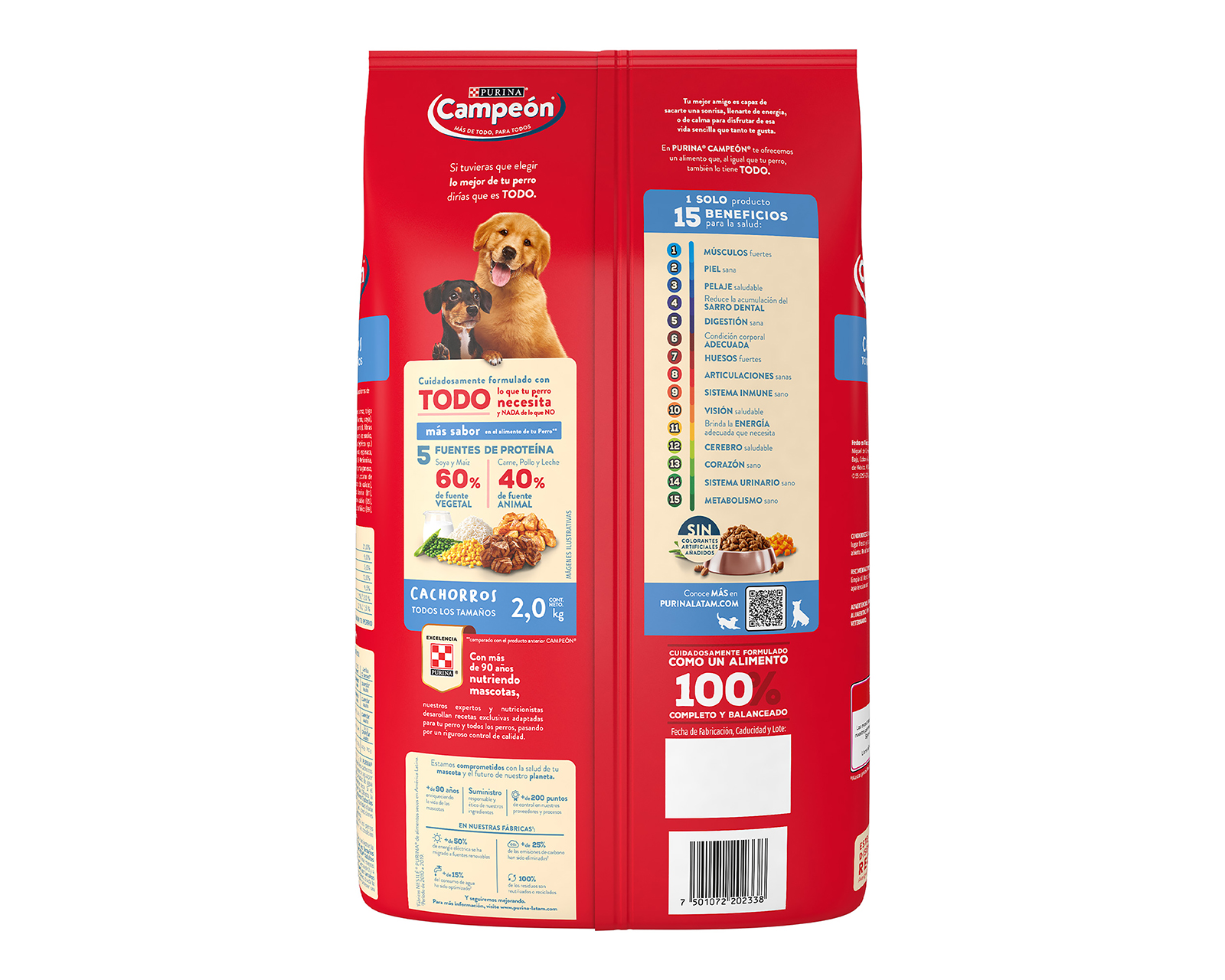 Foto 4 pulgar | Foto 3 | Alimento para Perro Purina Campeón Cachorro 2 Kg