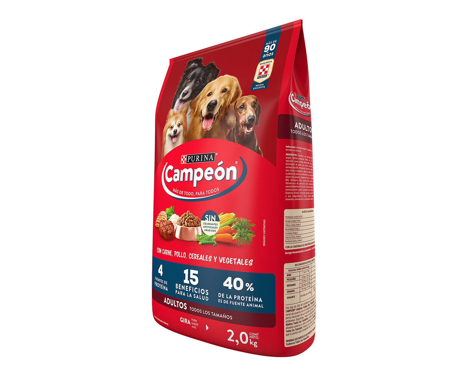 Foto 3 pulgar | Foto 2 | Alimento para Perro Purina Campeón Adulto 2 Kg