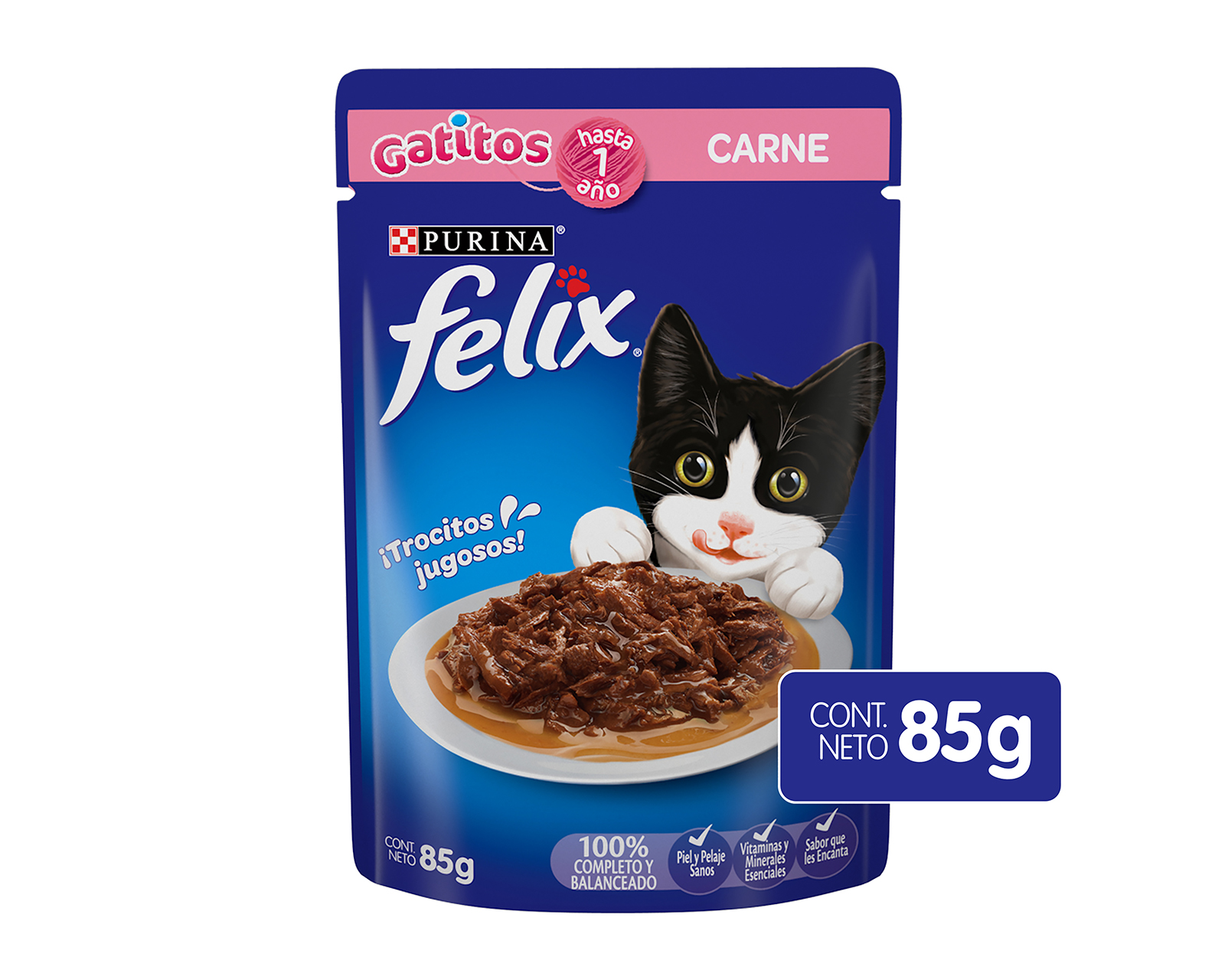 Foto 2 pulgar | Foto 1 | Alimento para Gatos Purina Felix Cachorro 85 g