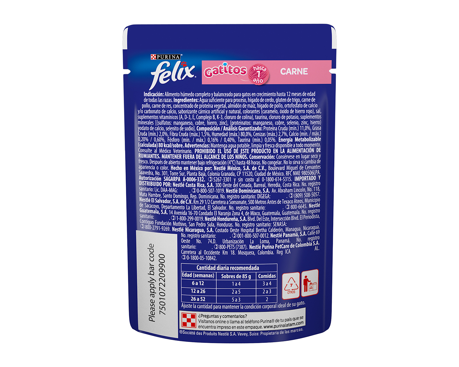 Foto 2 | Foto 2 | Alimento para Gatos Purina Felix Cachorro 85 g