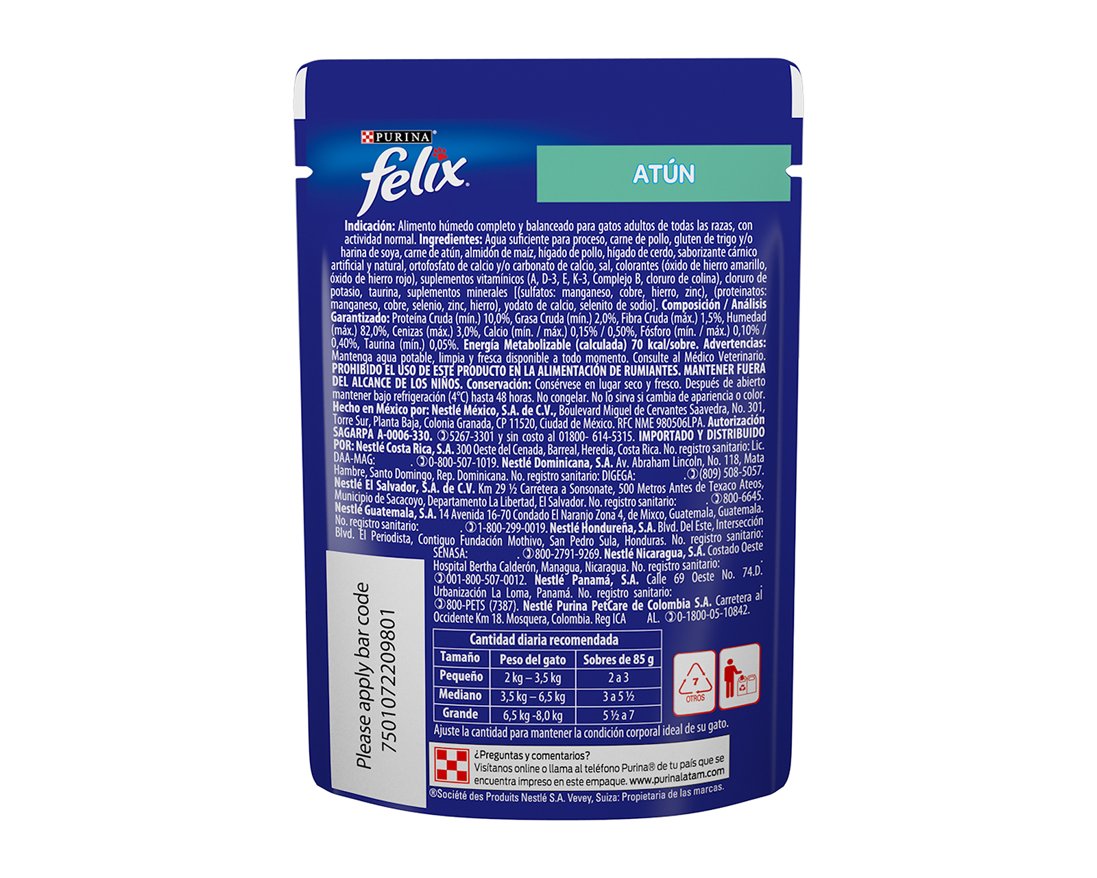 Foto 3 pulgar | Foto 2 | Alimento para Gatos Purina Felix Adulto 85 g
