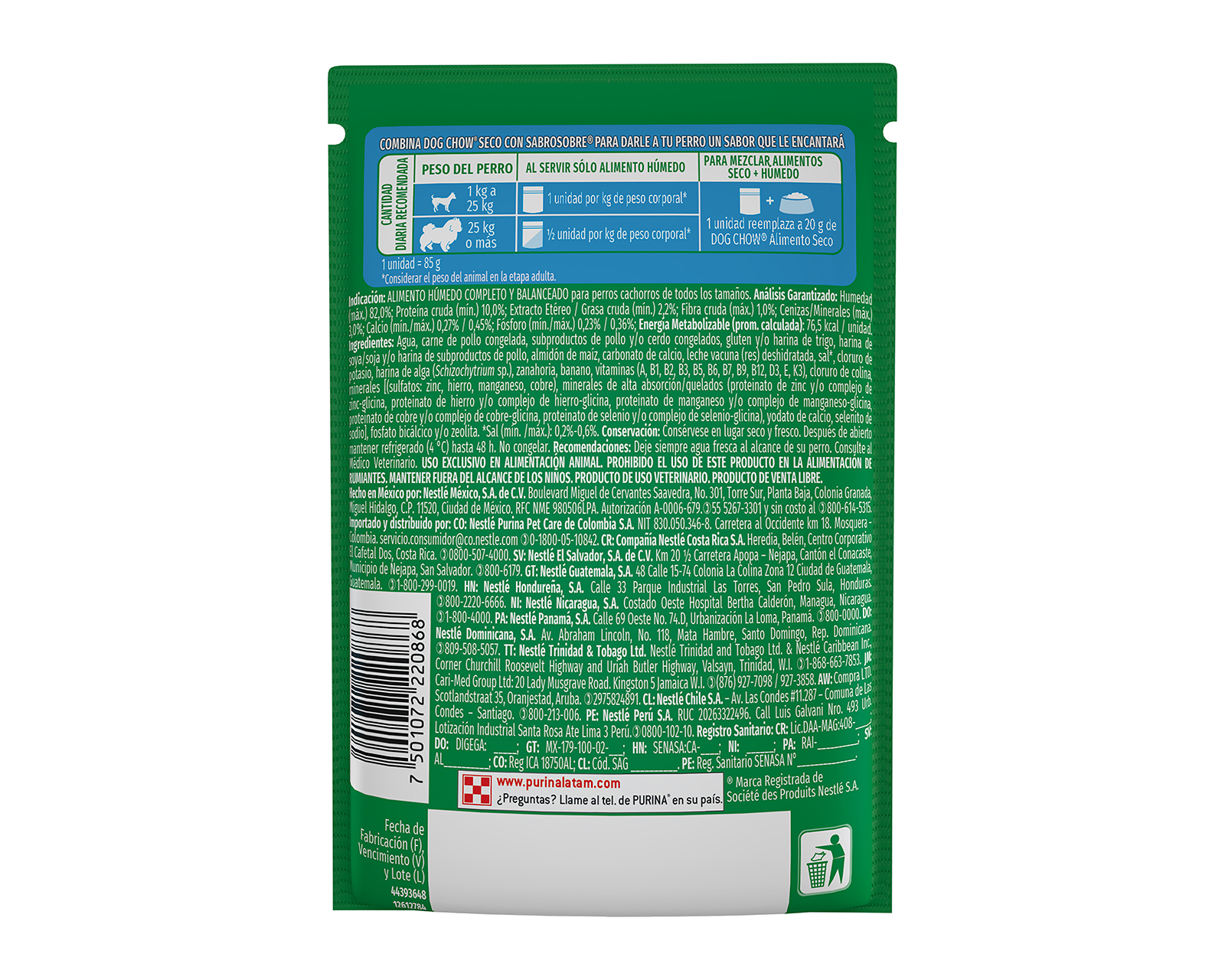 Foto 5 pulgar | Foto 4 | Alimento para Perro Purina Dog Chow Cachorro 85 g