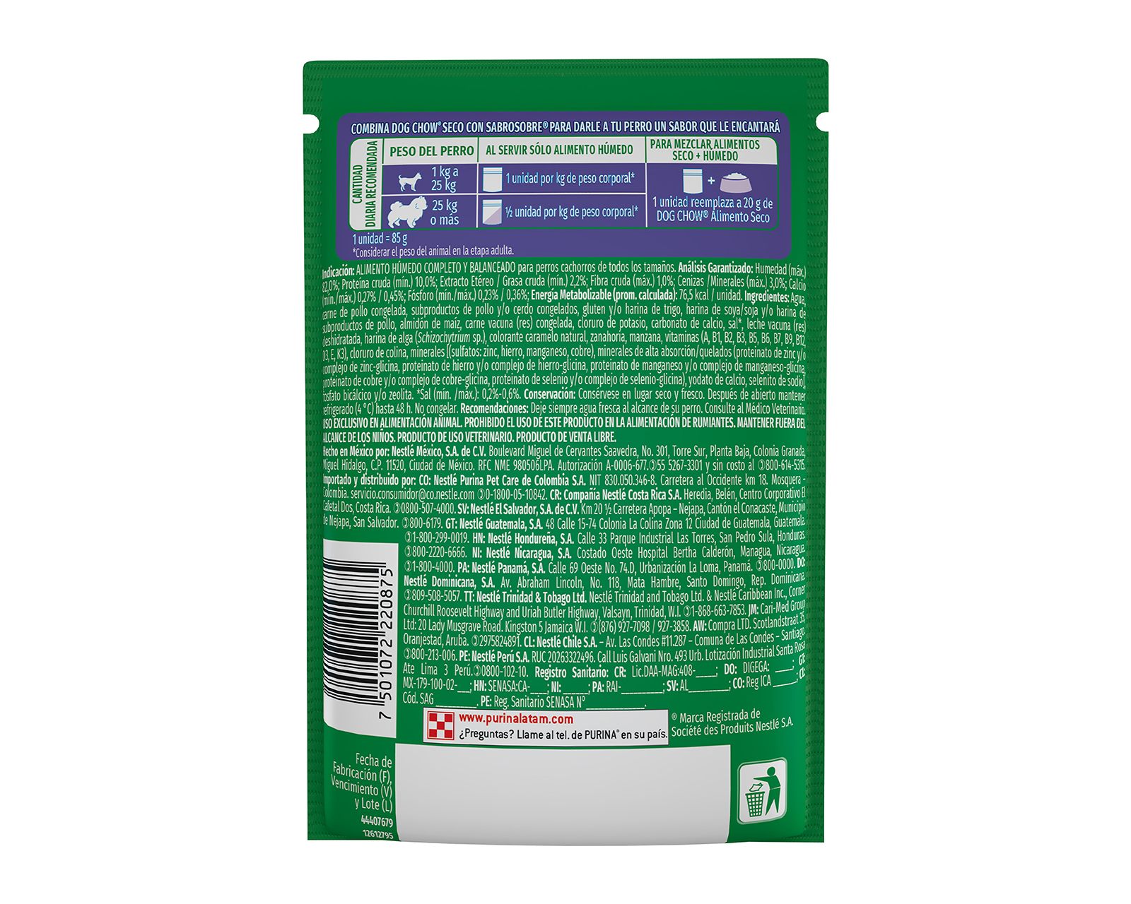 Foto 5 pulgar | Foto 4 | Alimento para Perro Purina Dog Chow Cachorro 85 g