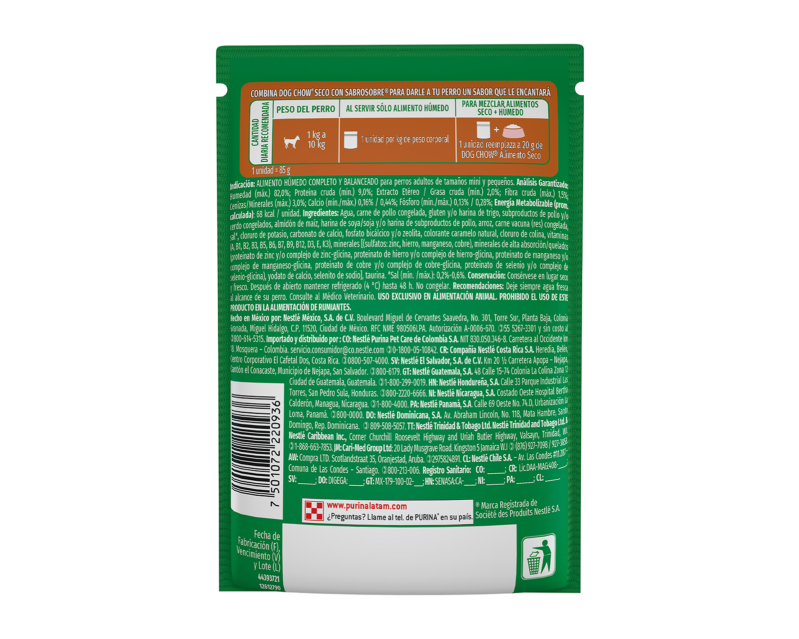 Foto 5 pulgar | Foto 4 | Alimento para Perro Purina Dog Chow Raza Mini y Pequeña 85 g