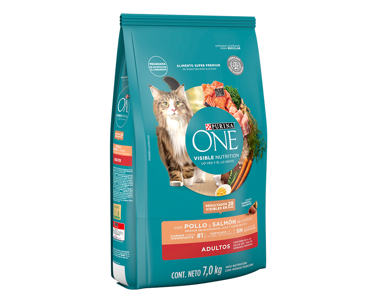 Foto 3 pulgar | Foto 2 | Alimento para Gato Purina One Cat Adulto 7 kg