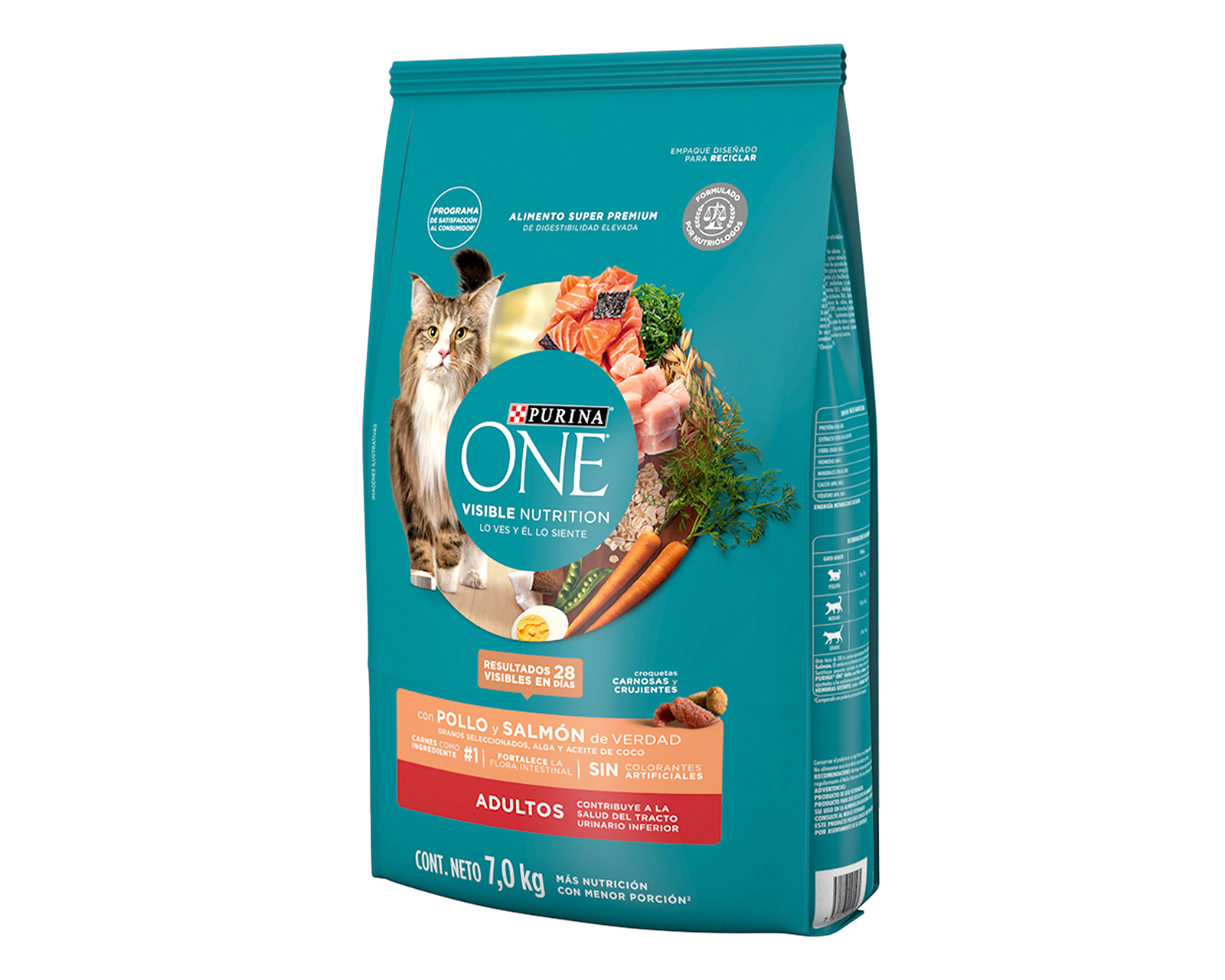 Foto 4 pulgar | Foto 3 | Alimento para Gato Purina One Cat Adulto 7 kg