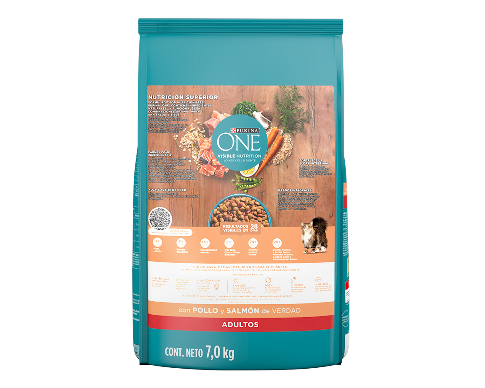 Foto 5 pulgar | Foto 4 | Alimento para Gato Purina One Cat Adulto 7 kg