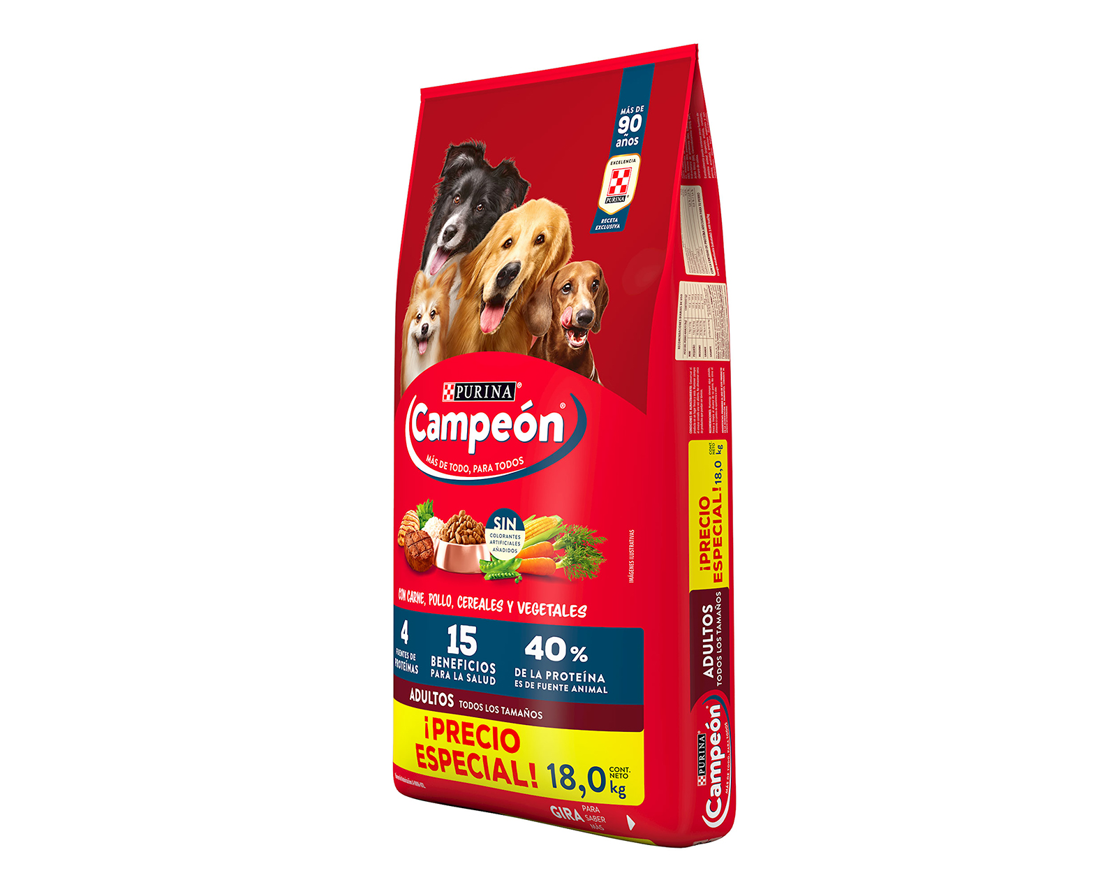Foto 4 pulgar | Foto 3 | Alimento para Perro Purina Campeón Adulto 18 Kg