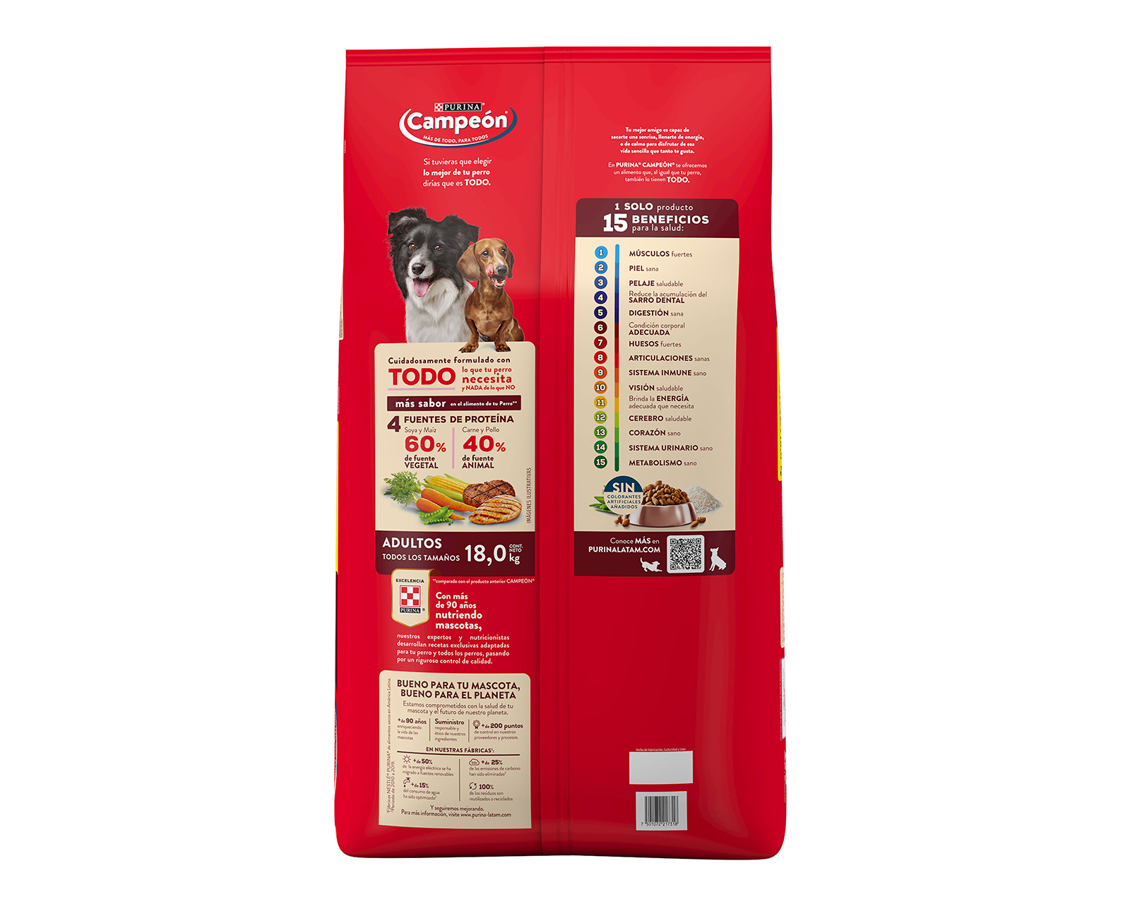 Foto 5 pulgar | Foto 4 | Alimento para Perro Purina Campeón Adulto 18 Kg