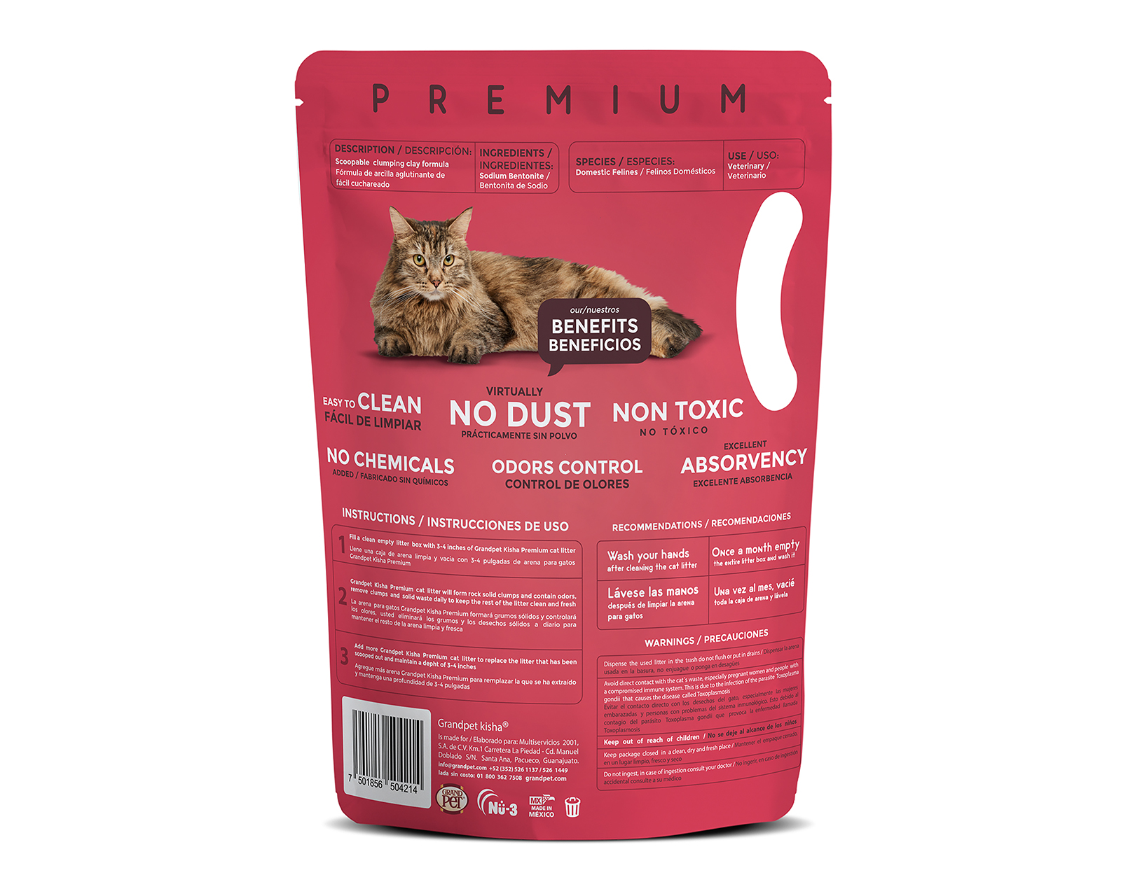 Foto 3 pulgar | Foto 2 | Arena Kisha para Gatos 3 KG