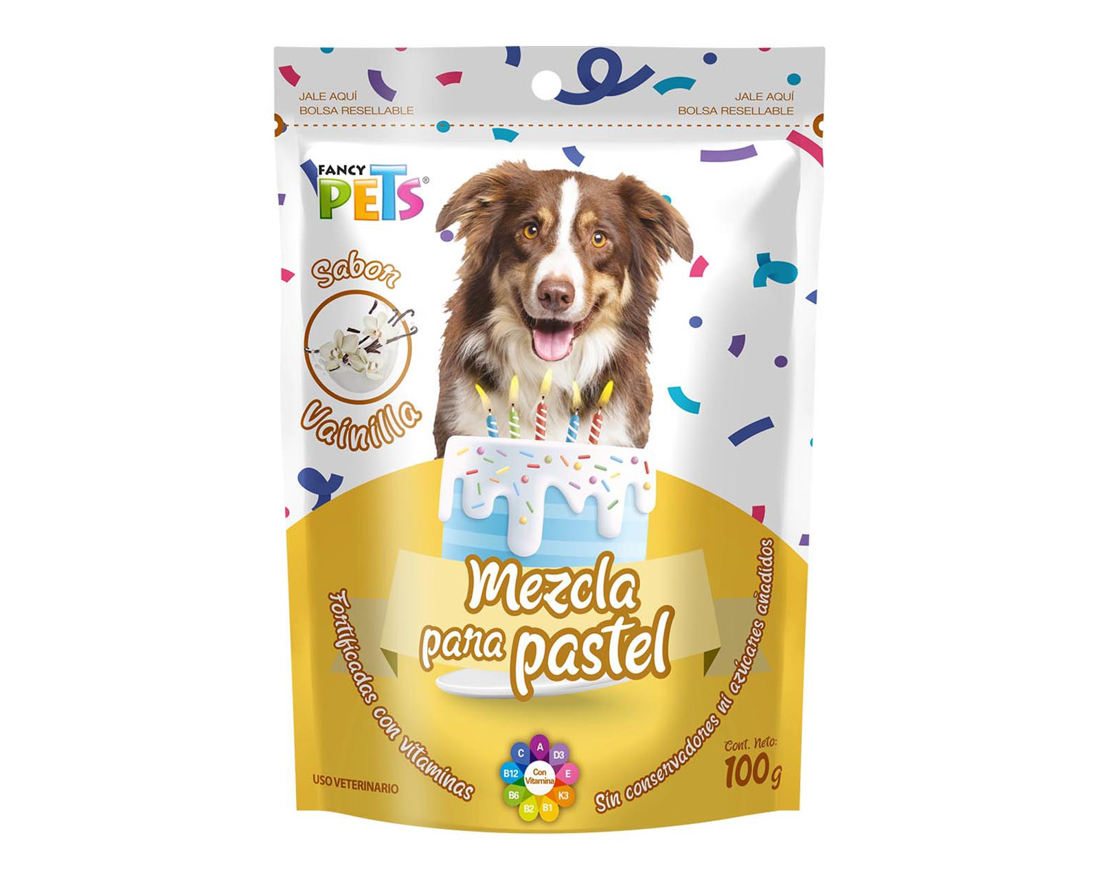 Mezcla para Pastel Vainilla para Mascotas Fancy Pets 100 g