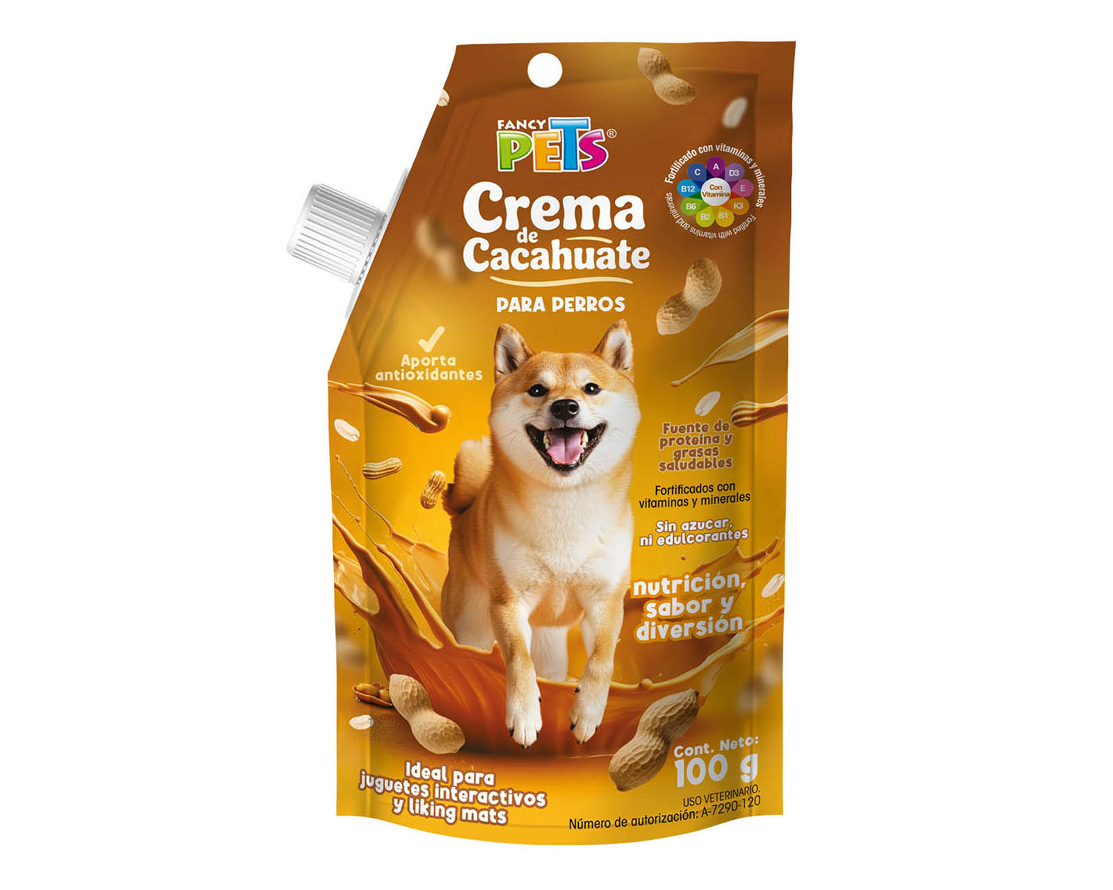 Foto 2 pulgar | Foto 1 | Crema de Cacahuate para Perros Fancy Pets 100 g