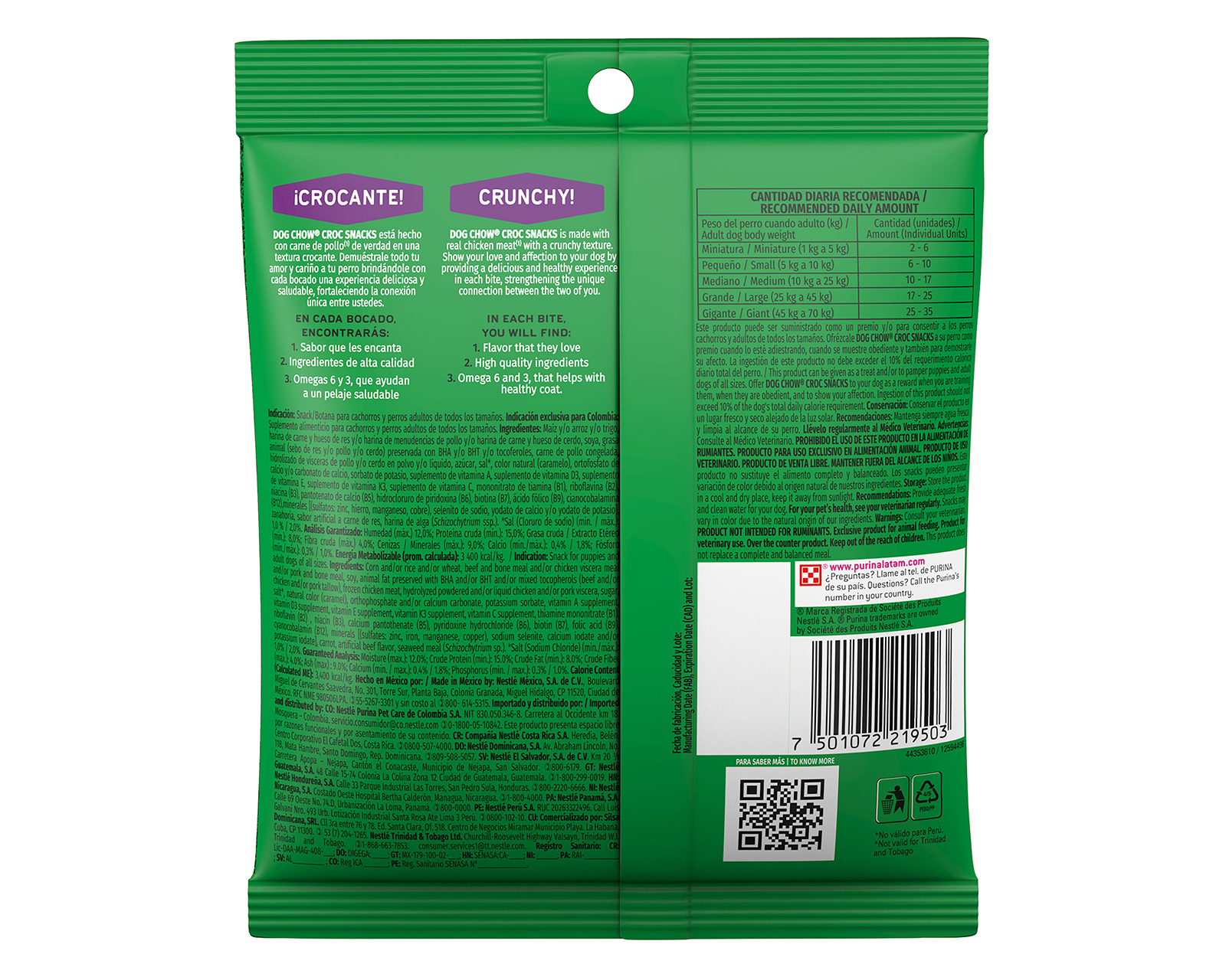 Foto 7 pulgar | Foto 6 | Snacks para Perro Purina Dog Chow Adulto y Cachorro 100 g