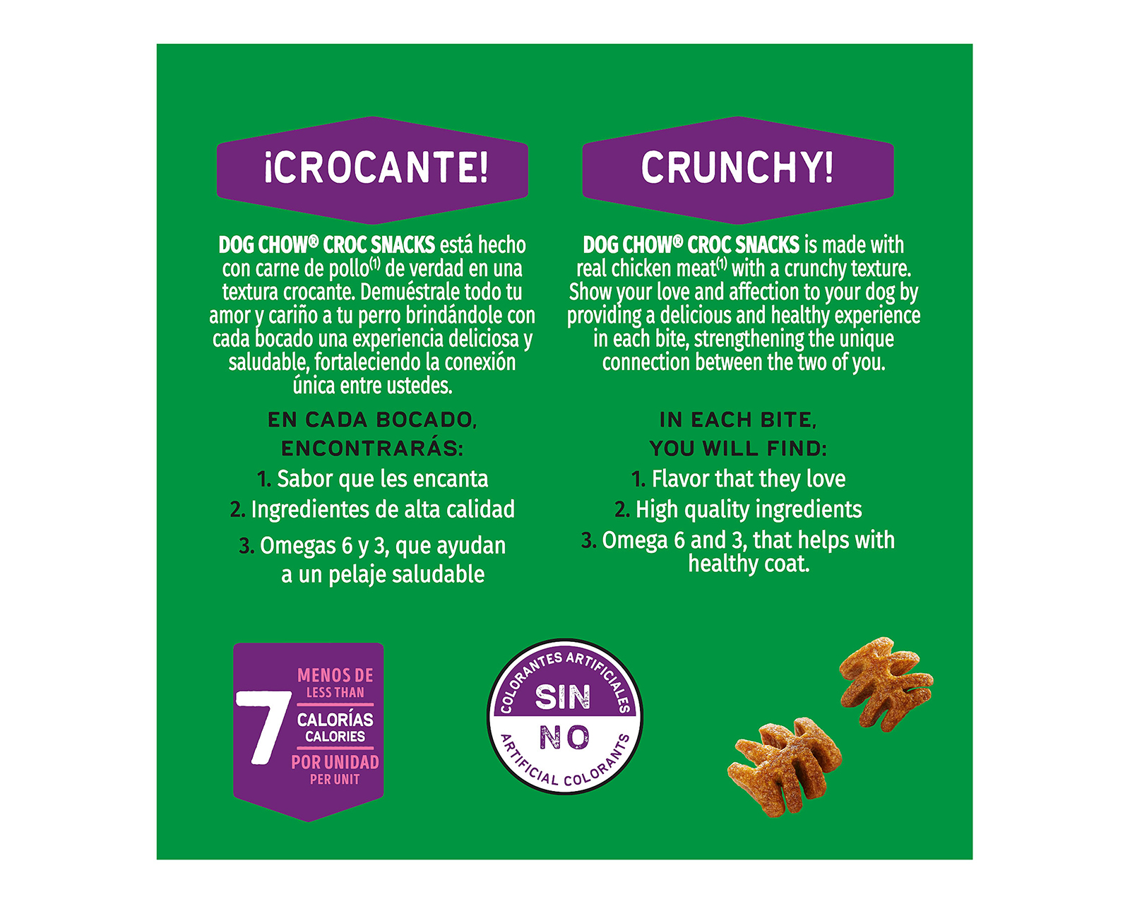 Foto 8 pulgar | Foto 7 | Snacks para Perro Purina Dog Chow Adulto y Cachorro 100 g