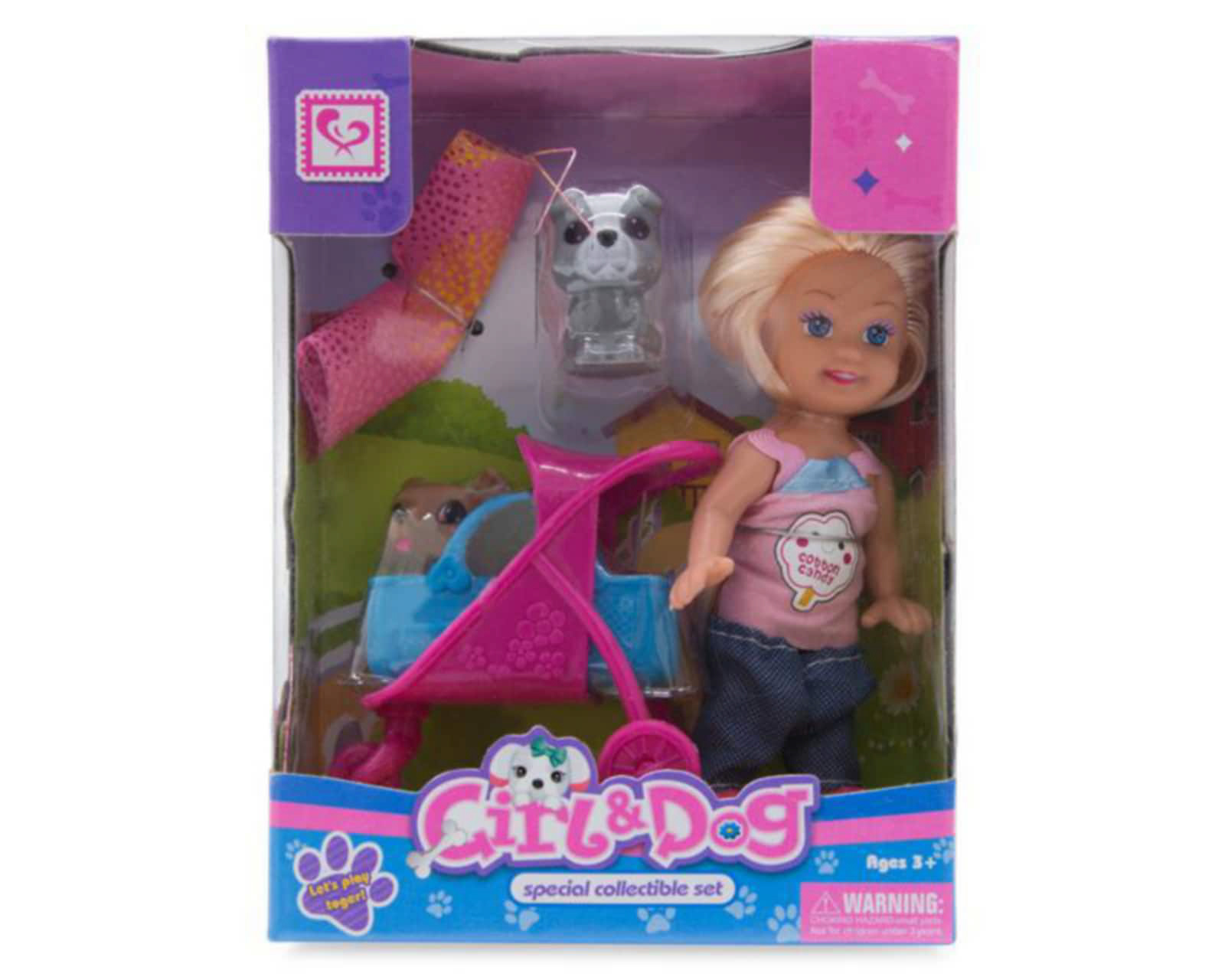 Muñeca con Mascotas y Accesorios