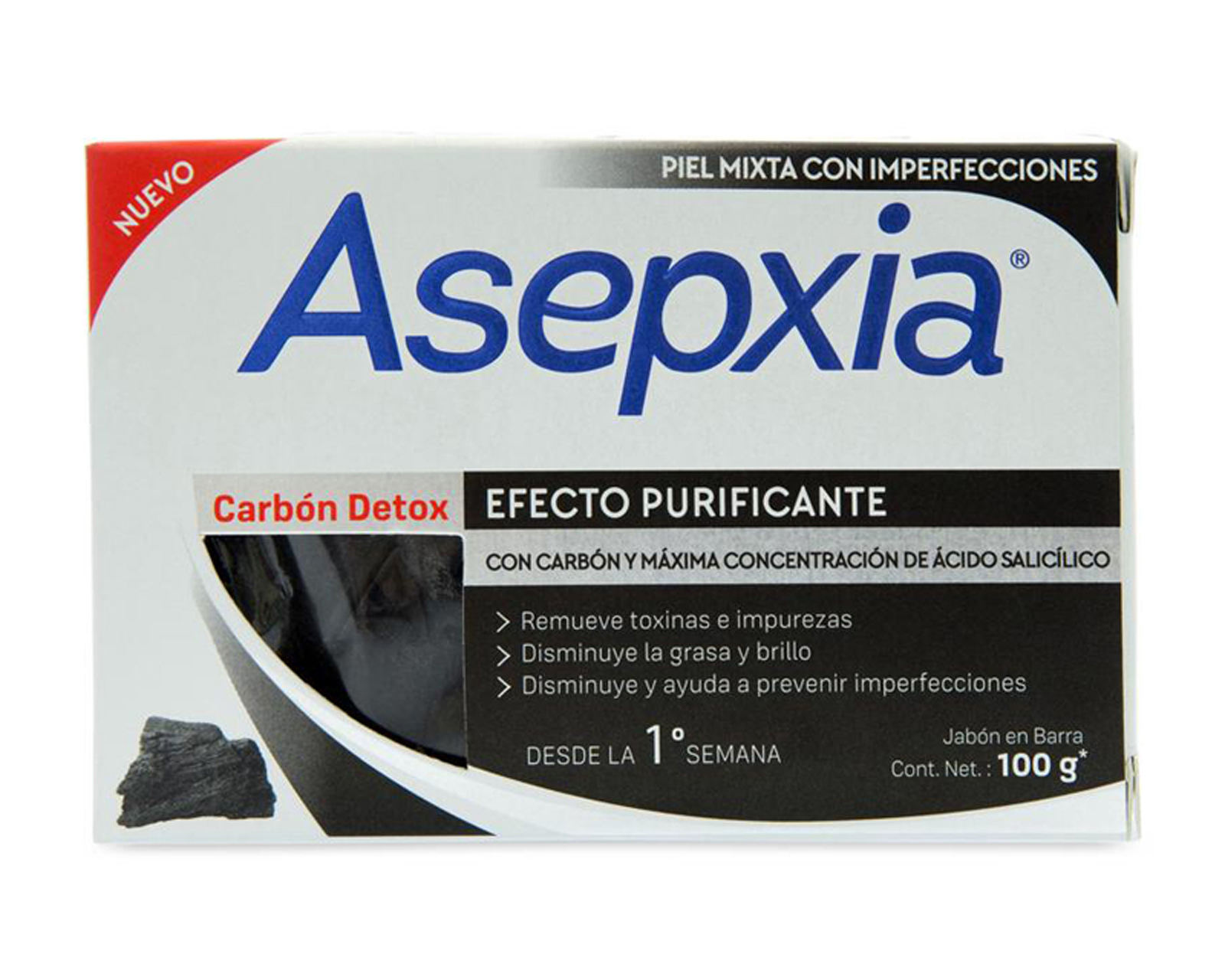 Foto 2 pulgar | Foto 1 | Jabón Asepxia Carbón Detox