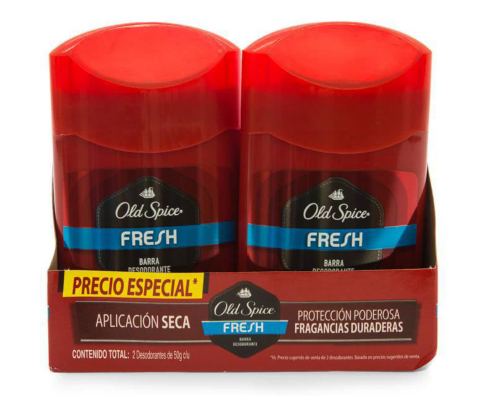 Foto 2 pulgar | Foto 1 | Set de Desodorantes en Barra Old Spice Fresh 53 g c/u