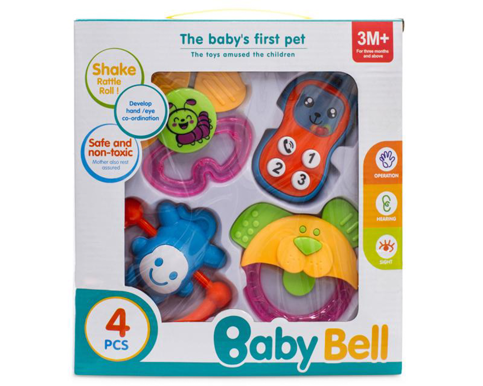 Foto 2 pulgar | Foto 1 | Sonajas Baby Bell 4 Piezas
