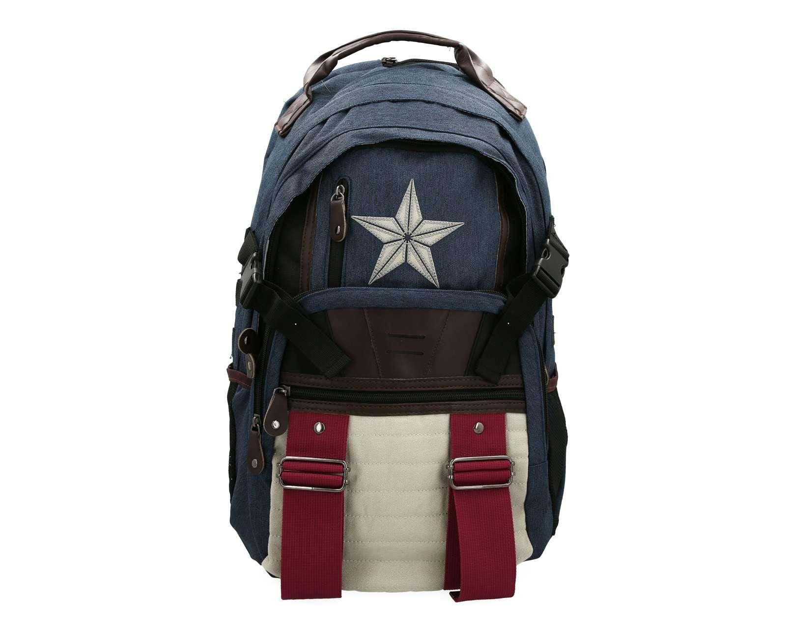Foto 2 pulgar | Foto 1 | Mochila Marvel Capitán América Azul