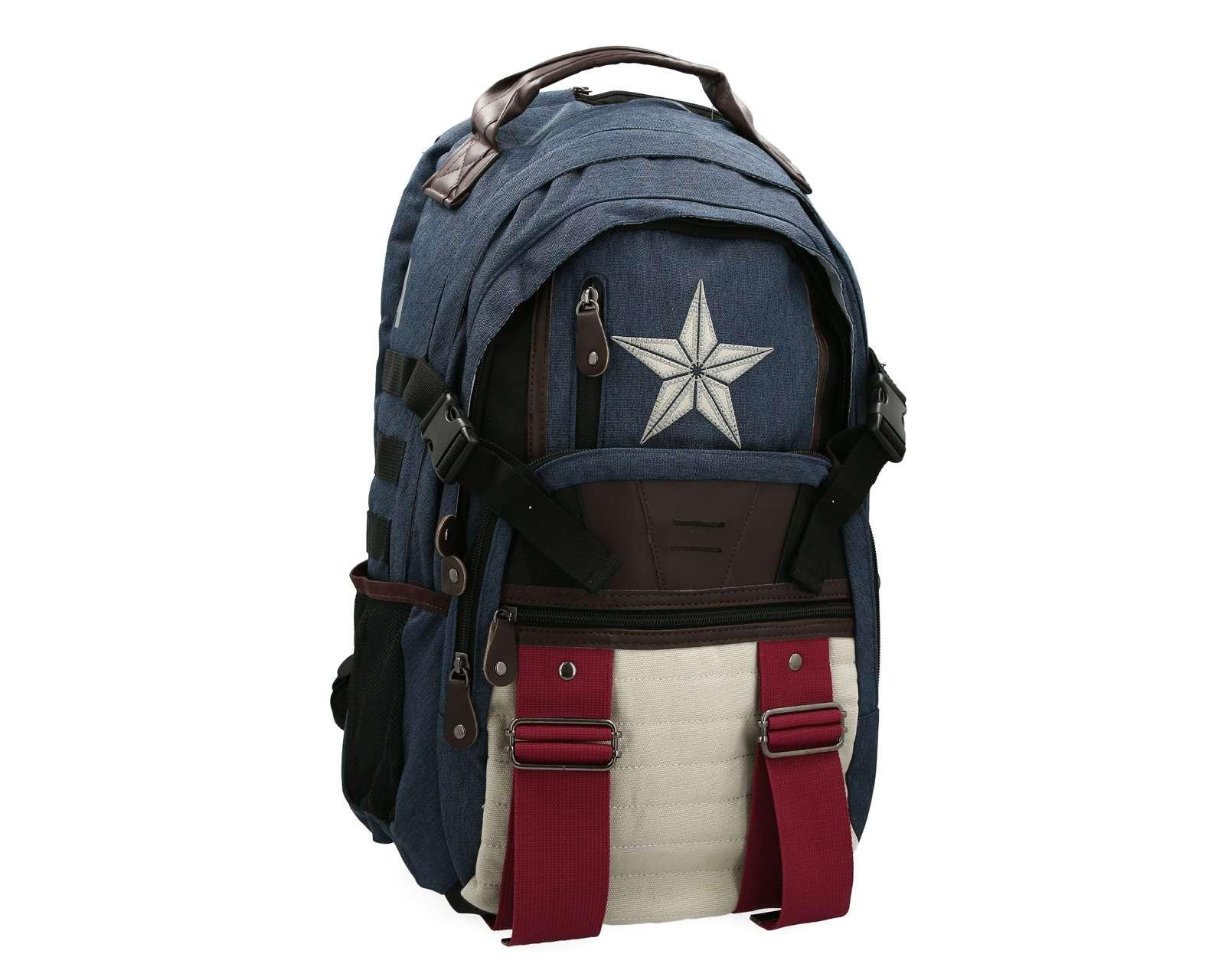 Foto 6 pulgar | Foto 5 | Mochila Marvel Capitán América Azul