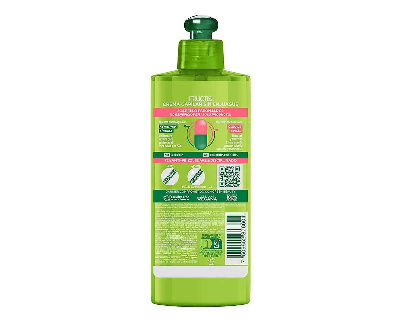 Foto 3 pulgar | Foto 2 | Crema para Peinar Garnier Fructis Adiós Esponjado 300 ml
