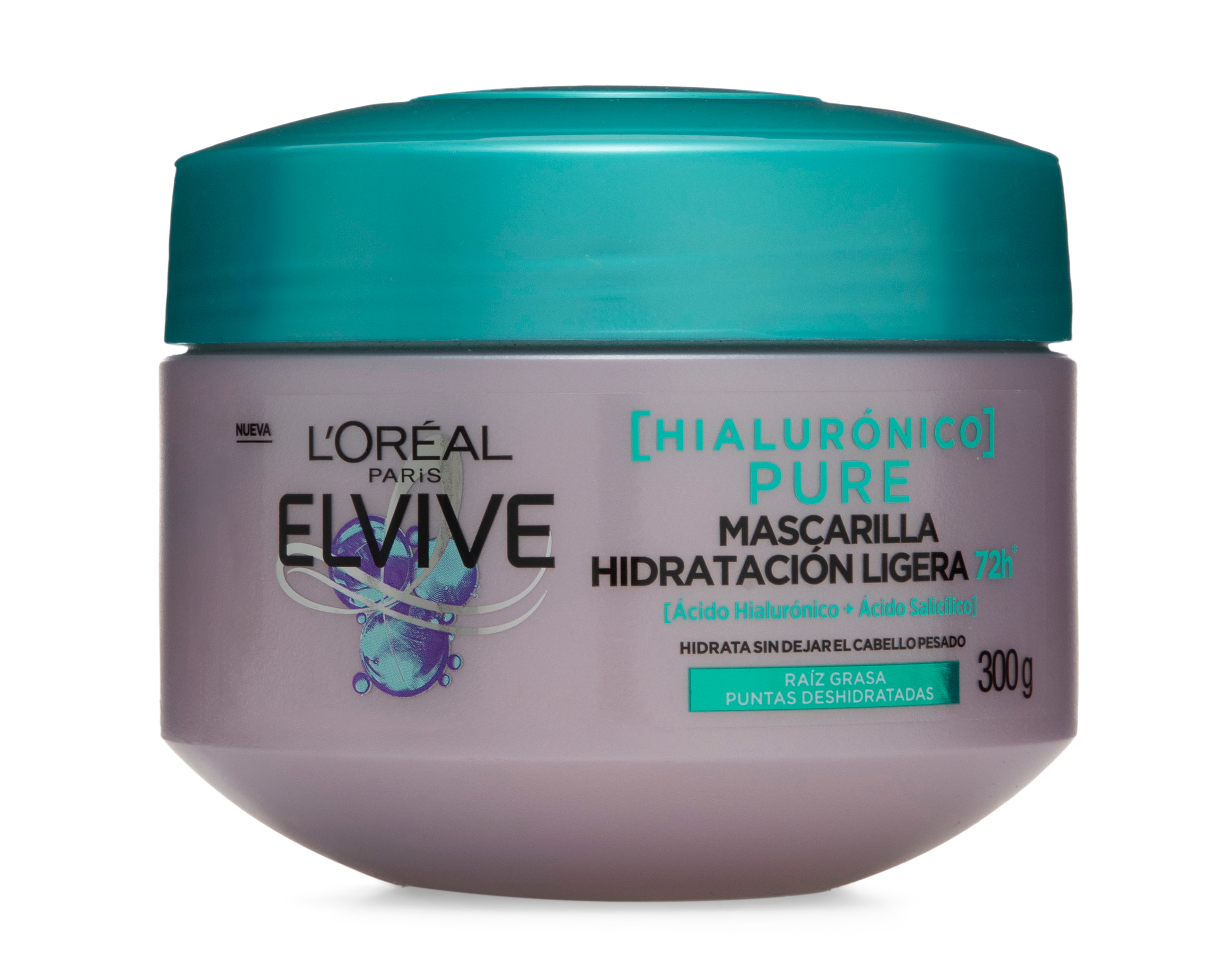 Mascarilla Hidratación Ligera L’Oréal Elvive Hialurónico Pure 300 g