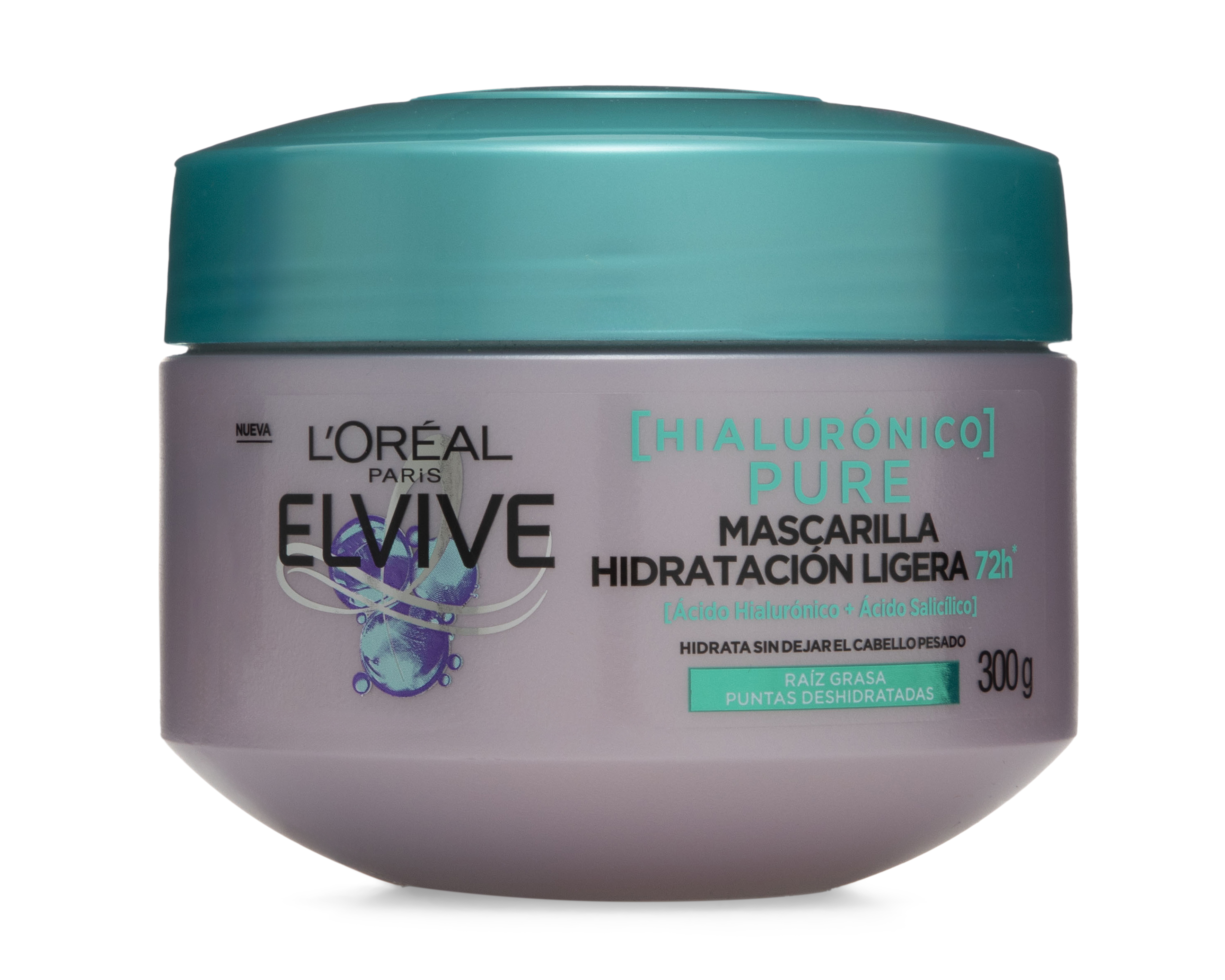 Foto 2 pulgar | Foto 1 | Mascarilla Hidratación Ligera L’Oréal Elvive Hialurónico Pure 300 g