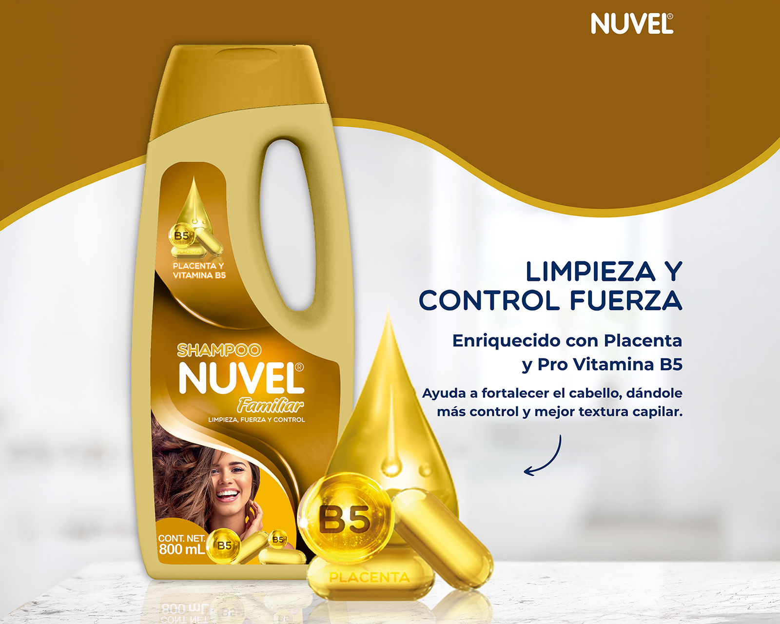 Foto 6 pulgar | Foto 5 | Shampoo Nuvel Placenta y Vitamina B5 750 ml