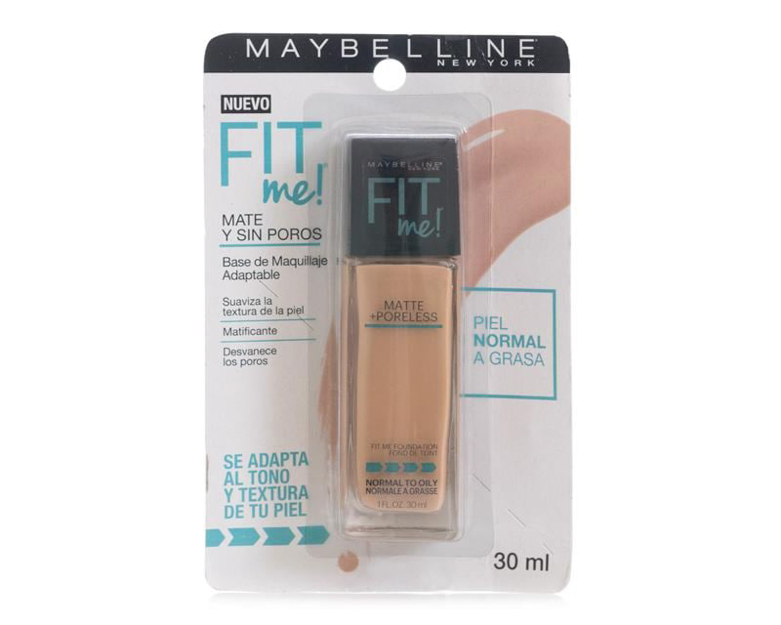 Foto 3 pulgar | Foto 2 | Base de Maquillaje Maybelline Fit Me! Matte + Poreless Sun Beige 30 ml