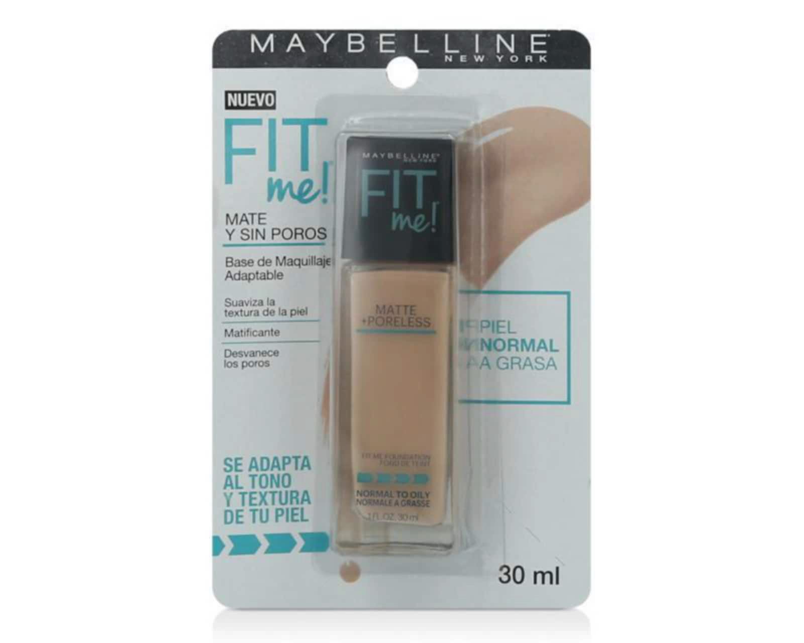 Foto 4 pulgar | Foto 3 | Base de Maquillaje Fit Me! Maybelline Matte + Poreless Natural Beige 30 ml