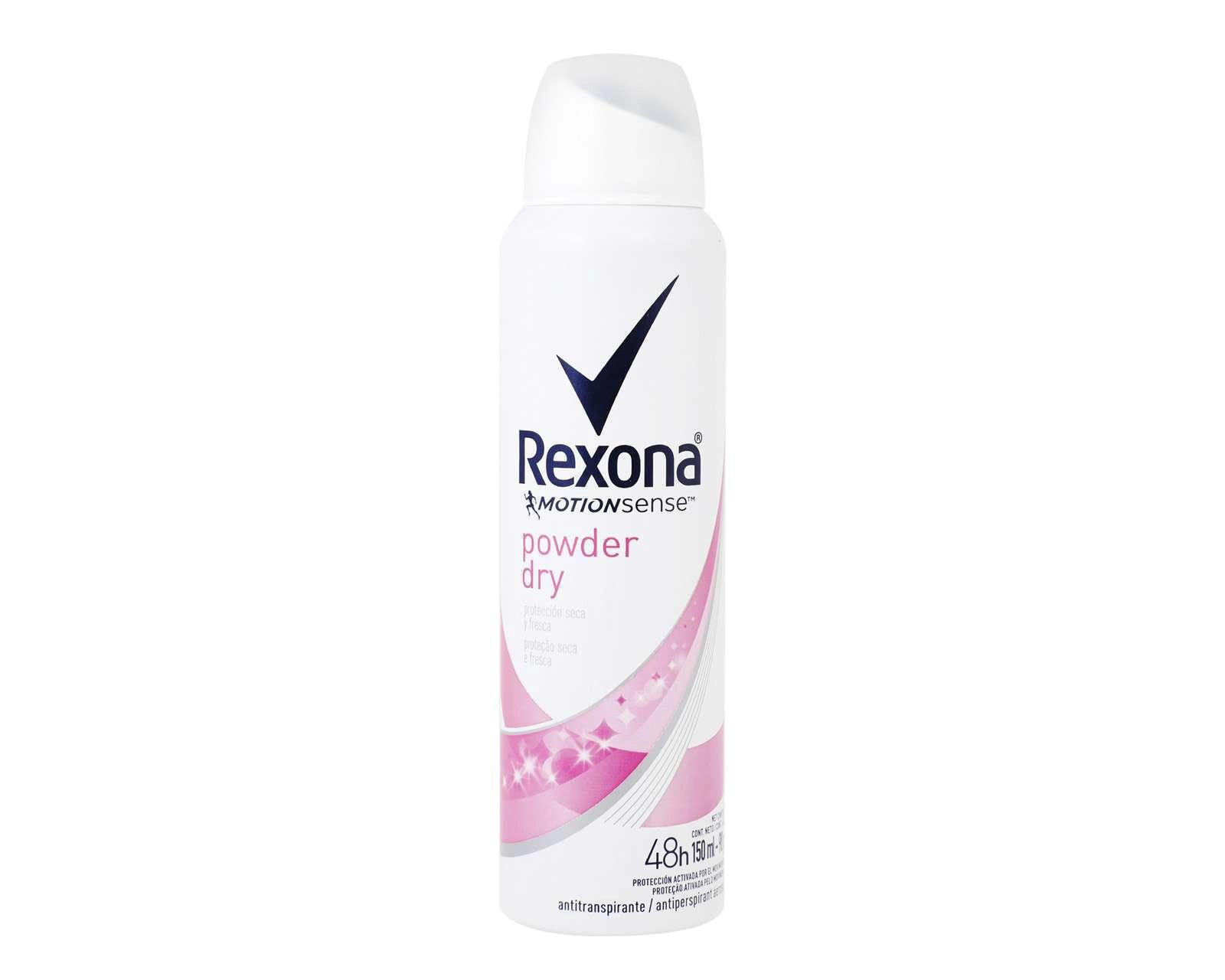 Desodorante en Aerosol marca Rexona Powder Dry